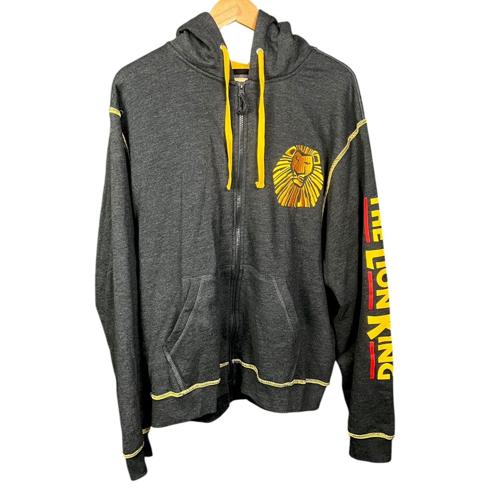 Disney Disney The Lion King Broadway Musical Men's XL Gray Hoodie Size US XL / EU 56 / 4 - 6 Thumbnail