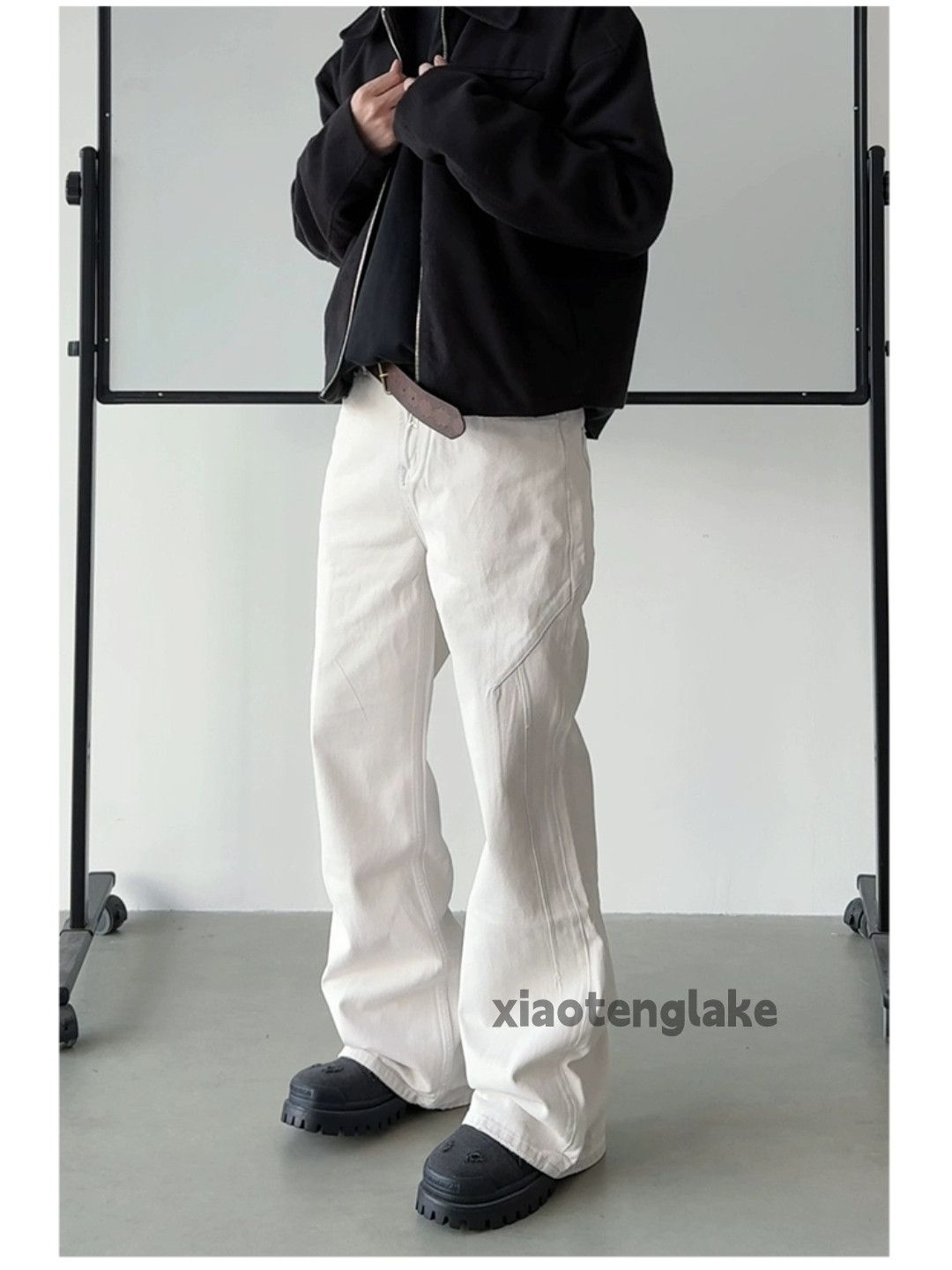 Unisex utility punk yuppie grunge bootcut jeans