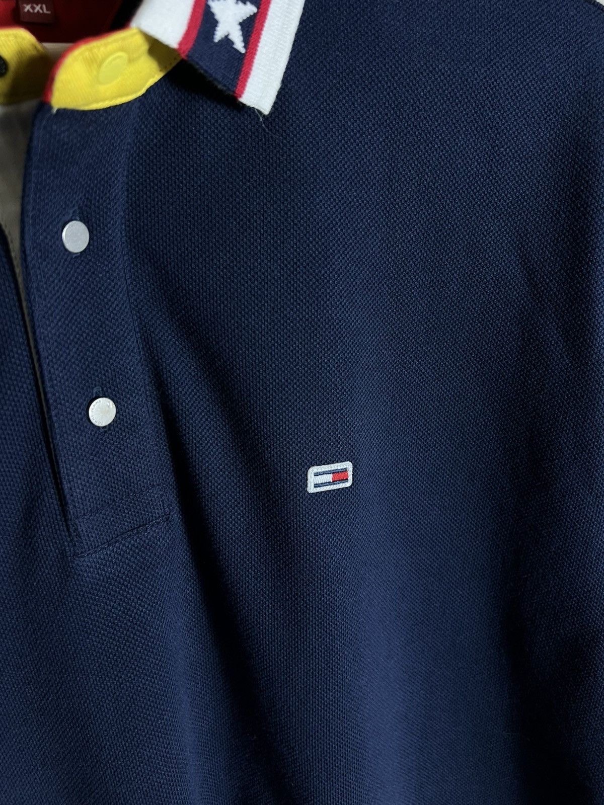Tommy Hilfiger Tommy Hilfiger Vintage Flag Stars Collar Polo Shirt Navy Size US XXL / EU 58 / 5 - 7 Thumbnail
