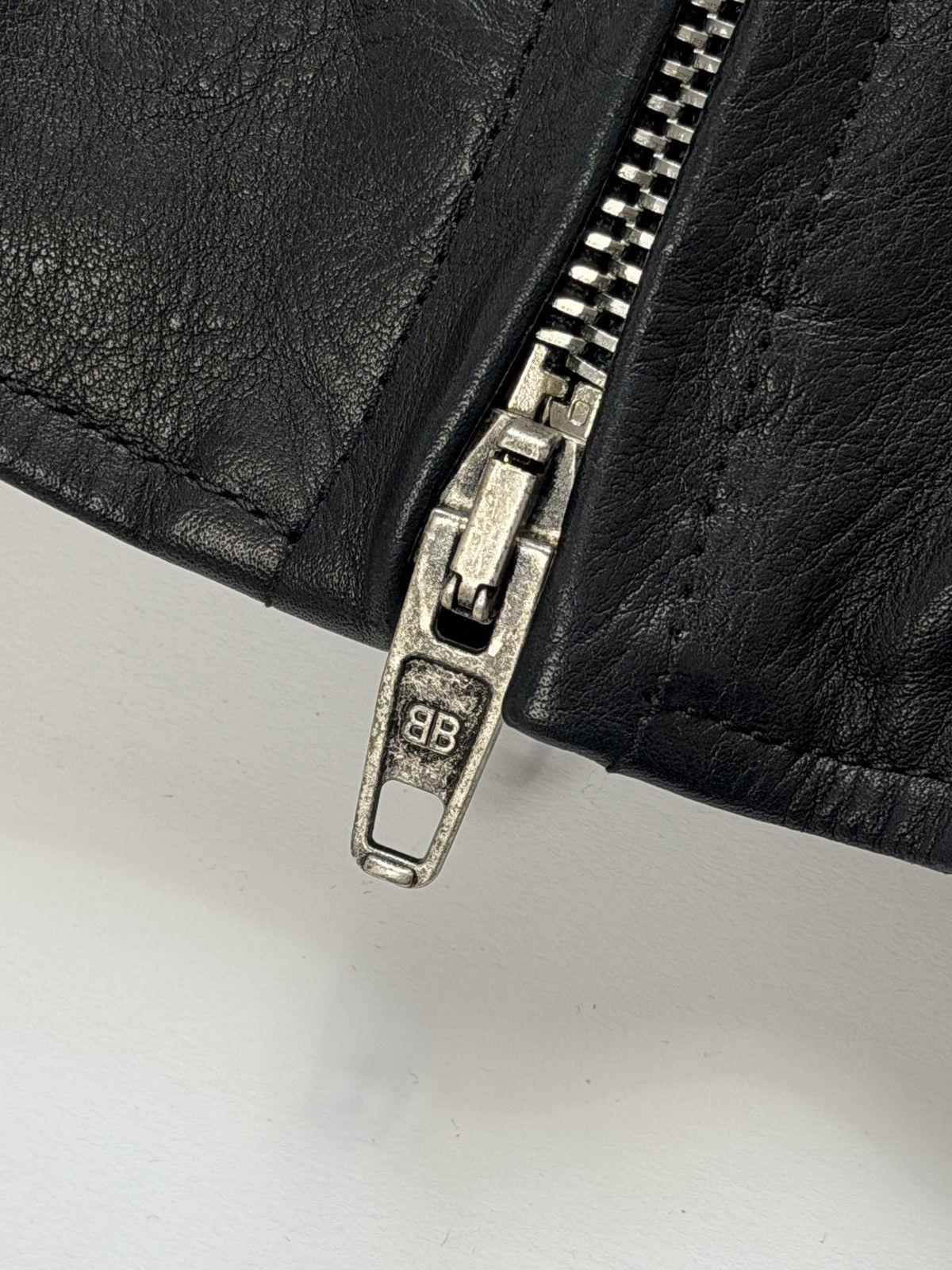 Balenciaga Balenciaga Shrunk Racer Jacket Black Leather Size M / US 6-8 / IT 42-44 - 8 Thumbnail