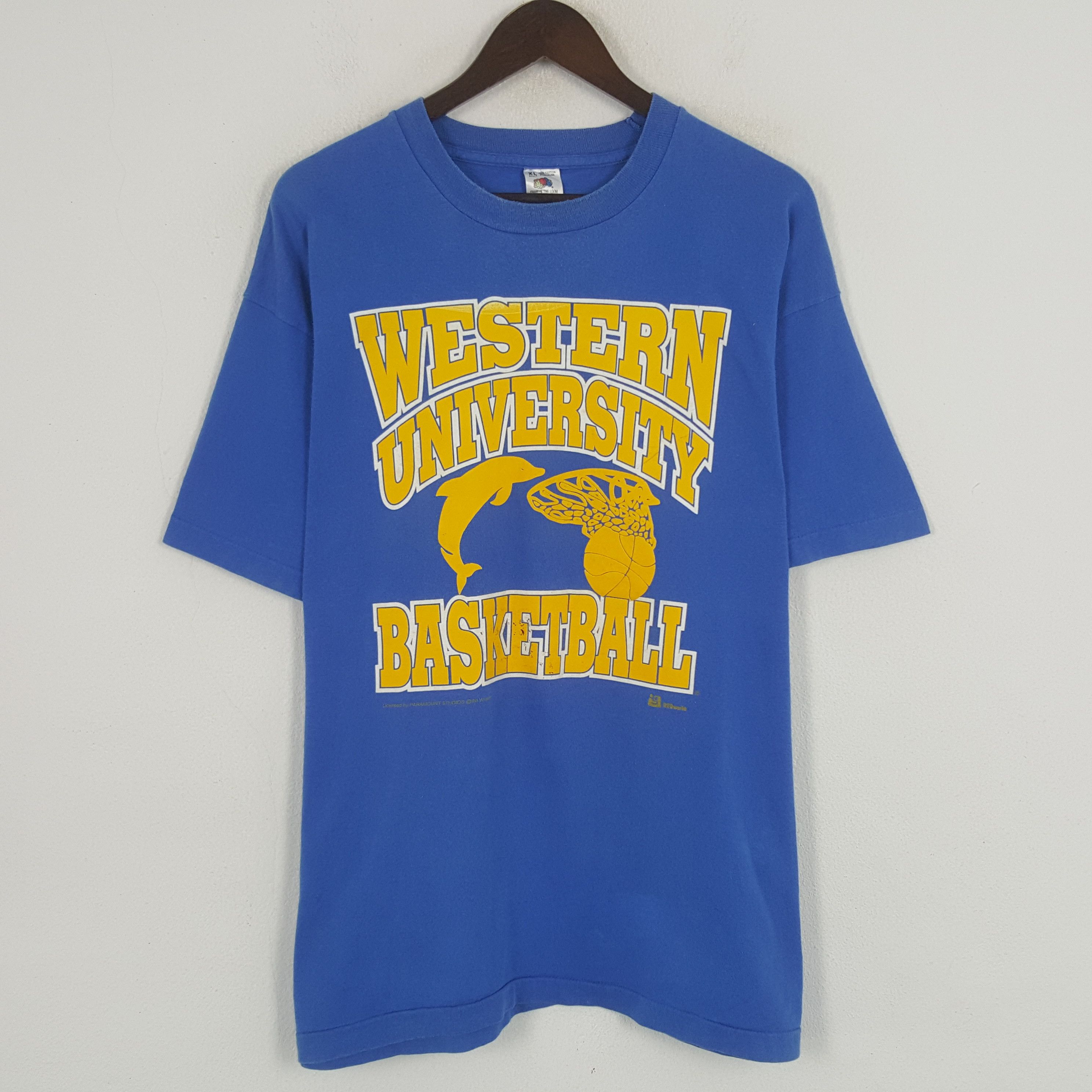 Vintage Vintage Western University Basketball Tshirt Size US XL / EU 56 / 4 - 1 Thumbnail