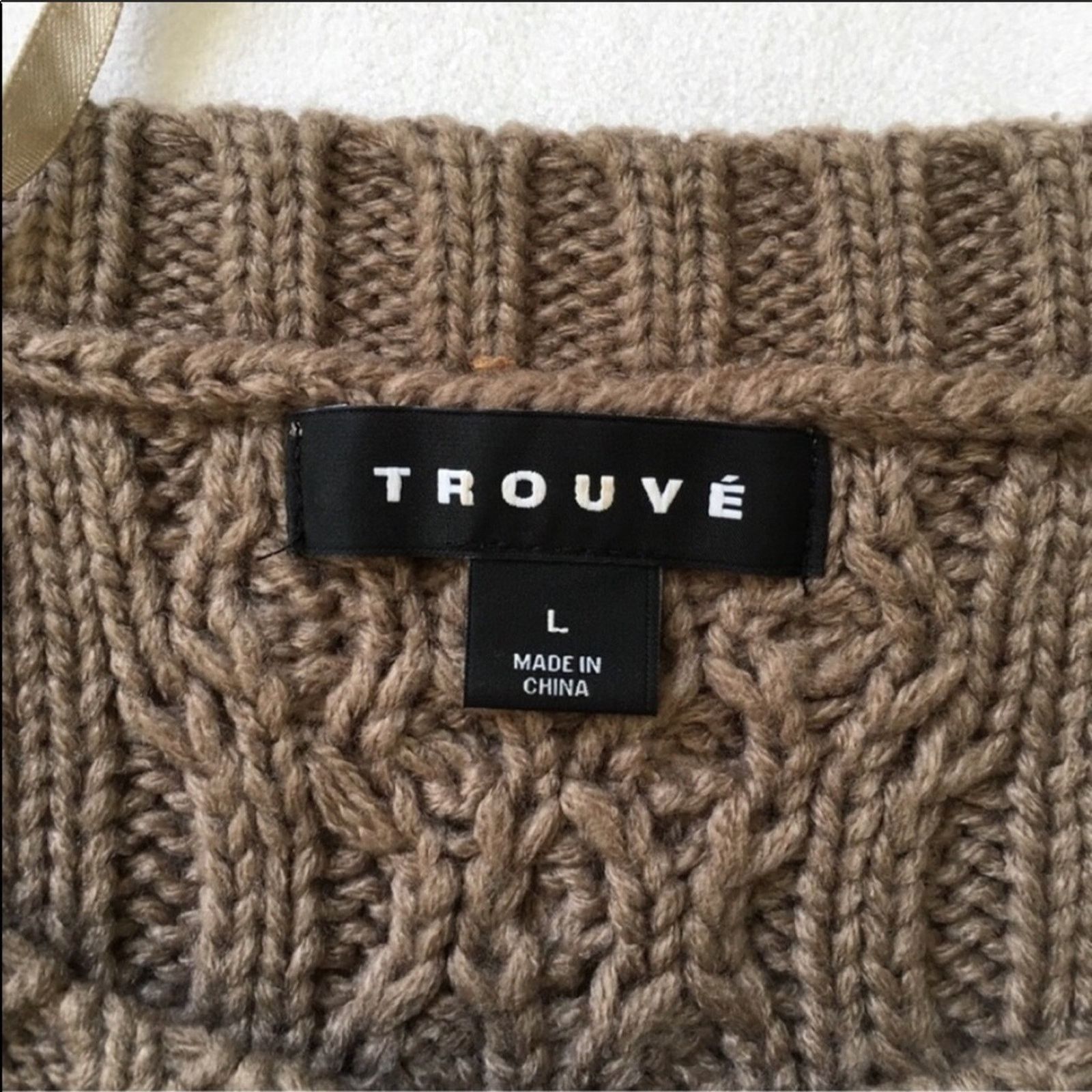 Nordstrom NORDSTROM Trouve Open Weave Pullover Sweater Chunky Knit Size L / US 10 / IT 46 - 6 Thumbnail