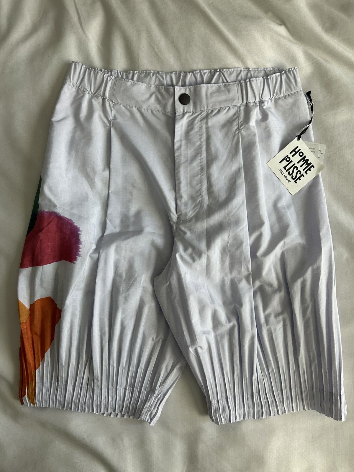 Comme des Garcons Homme Plus Homme Plisse Issey Miyake Cascade Picturesque Short Lavender Size US 31 - 1 Thumbnail