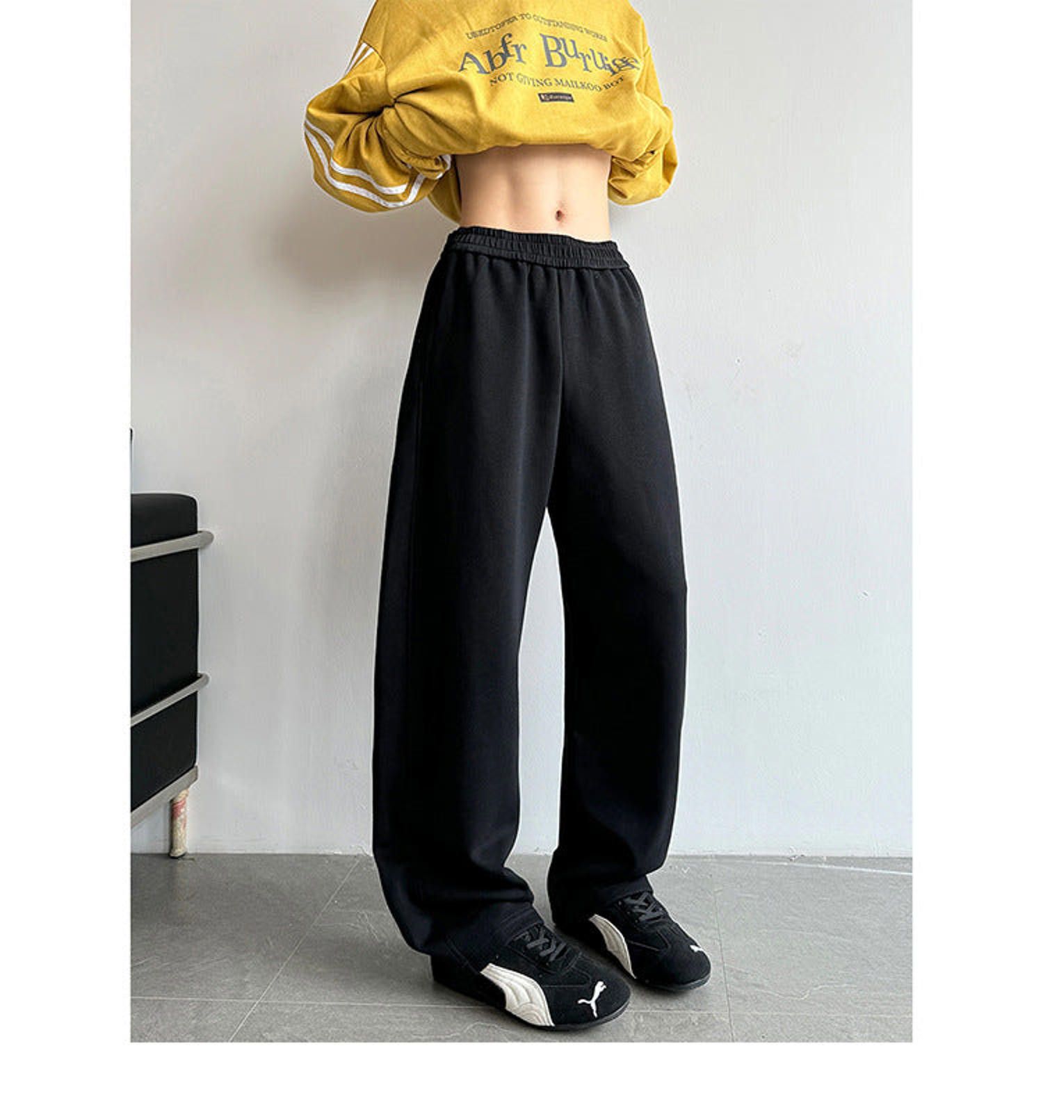 Vintage Wide Leg Casual Sweatpants, Relaxed Fit Lounge Pants Size US 32 / EU 48 - 8 Thumbnail