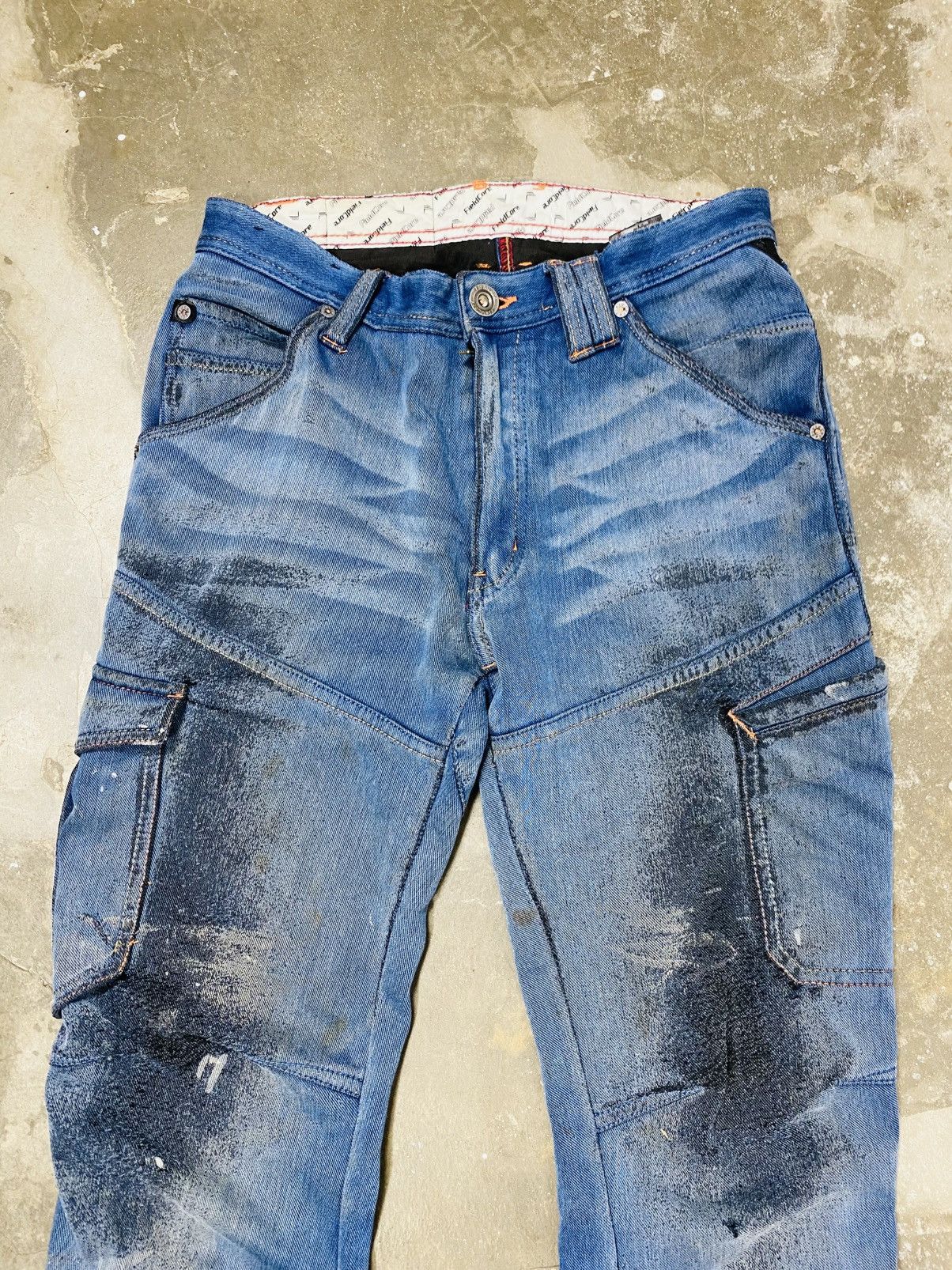 Japanese Brand Rare Fieldcore Strecthable Banana Curve Cargo Jeans Size US 30 / EU 46 - 4 Thumbnail