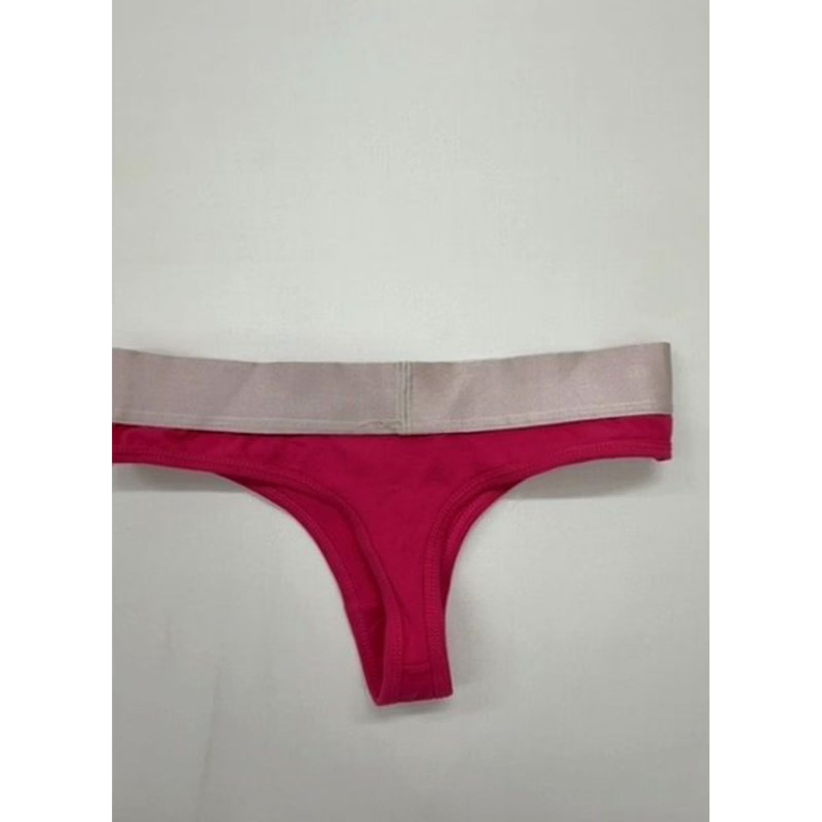 Calvin Klein Calvin Klein Unisex Pink Thong Swim Bottom XL Logo Waistband Used Size 40" / US 18 - 2 Thumbnail