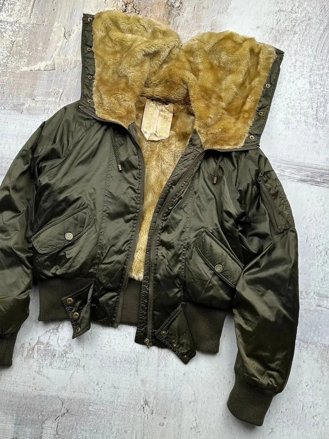 Japanese Brand × Vintage Vintage Bomber Faux Fur Jacket Size US S / EU 44-46 / 1 - 3 Thumbnail