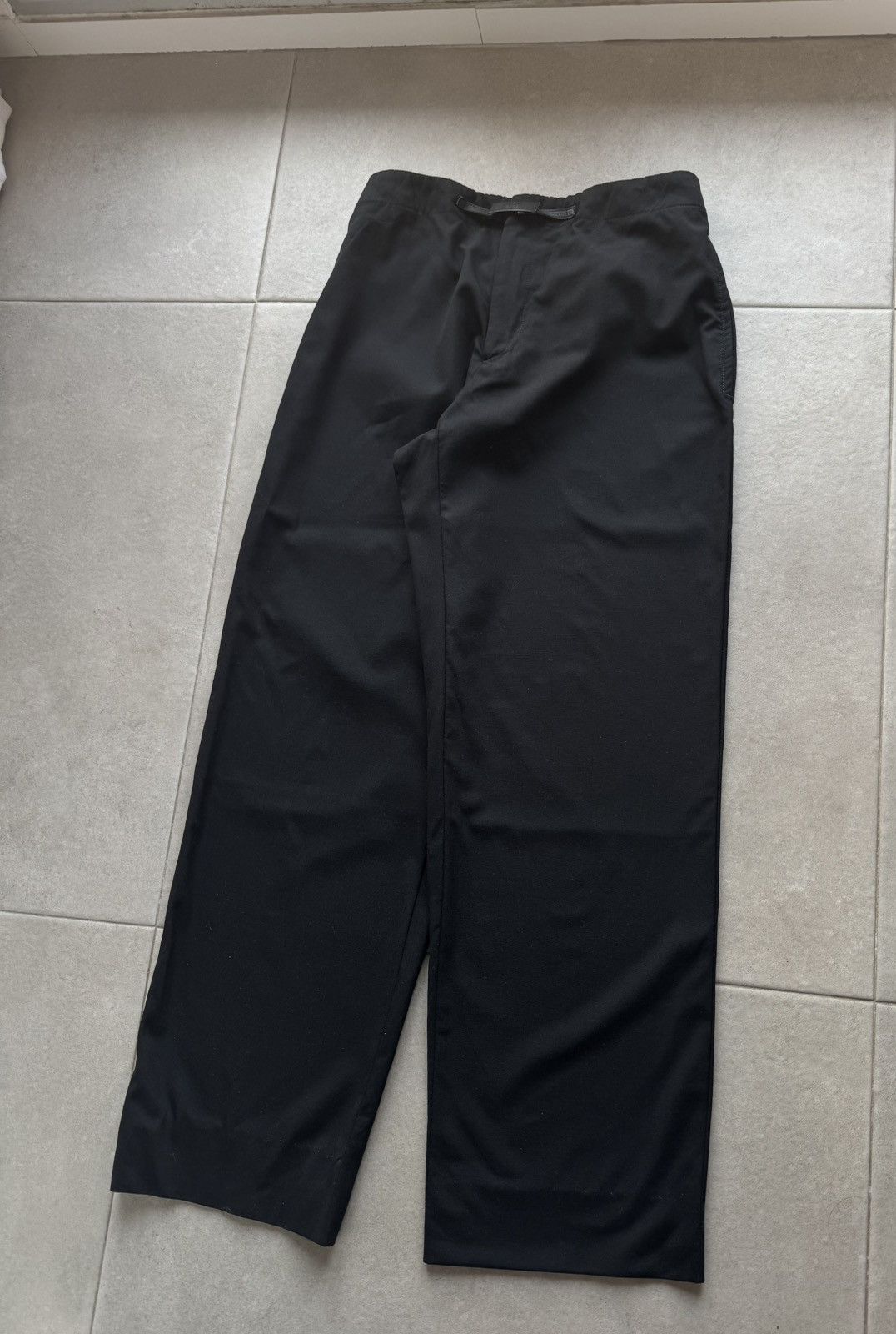Gucci Gucci Belted Vintage Women’s 42 IT Size Black Wide Leg Classic Pants Trousers Size 28" / US 6 / IT 42 - 3 Thumbnail