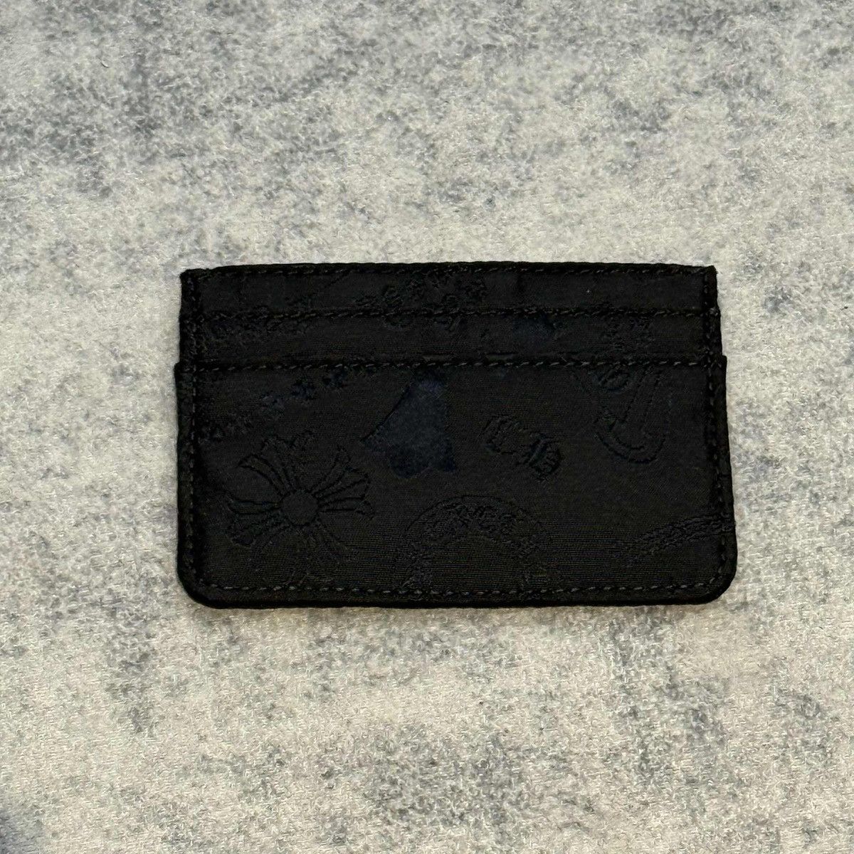 Chrome Hearts Chrome Hearts Motif Nylon Scroll Label Card Holder Black Size ONE SIZE - 4 Thumbnail