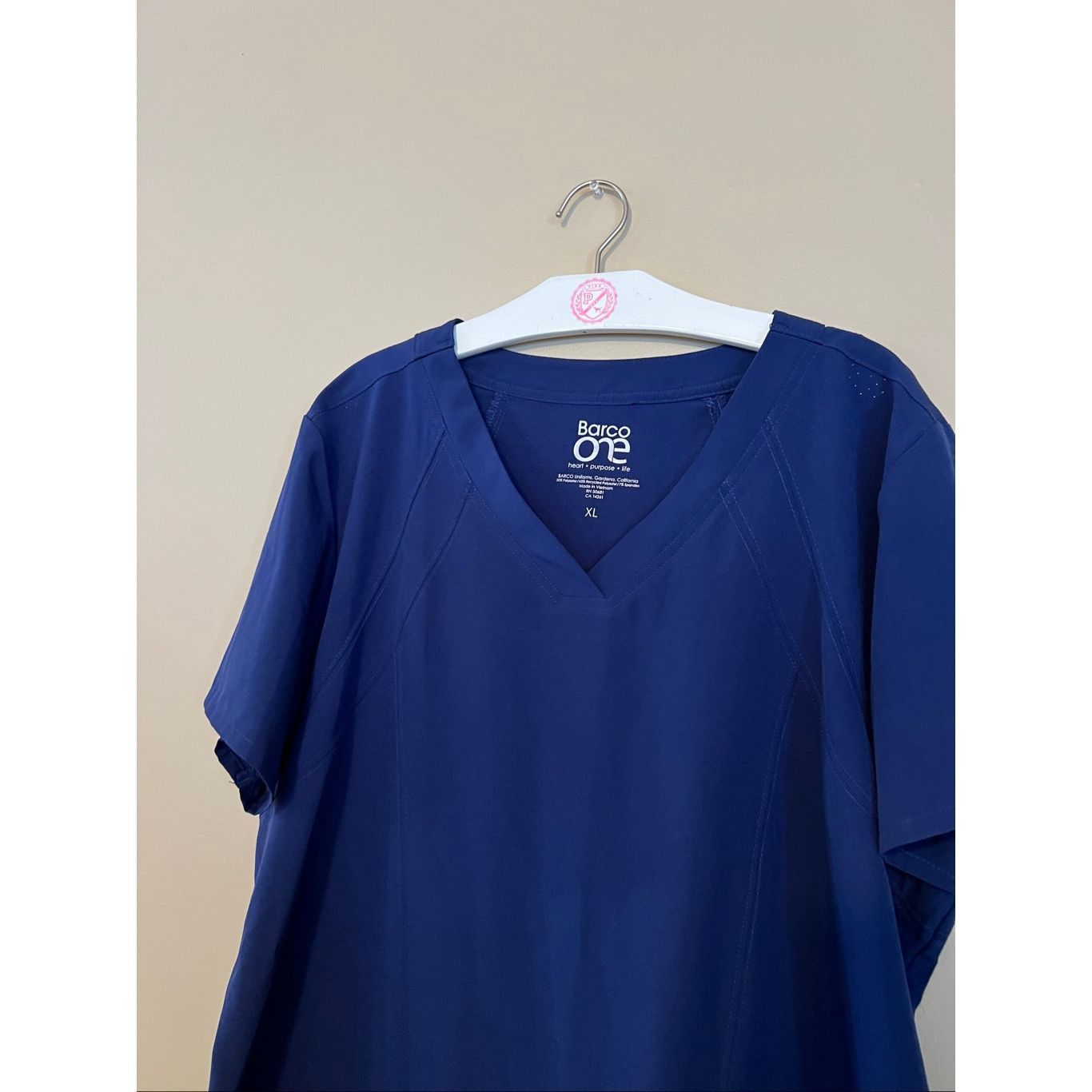 Other Barco One Blue Scrub Top Woman’s Size XL FLAWED-MARKS Size XL / US 12-14 / IT 48-50 - 4 Thumbnail