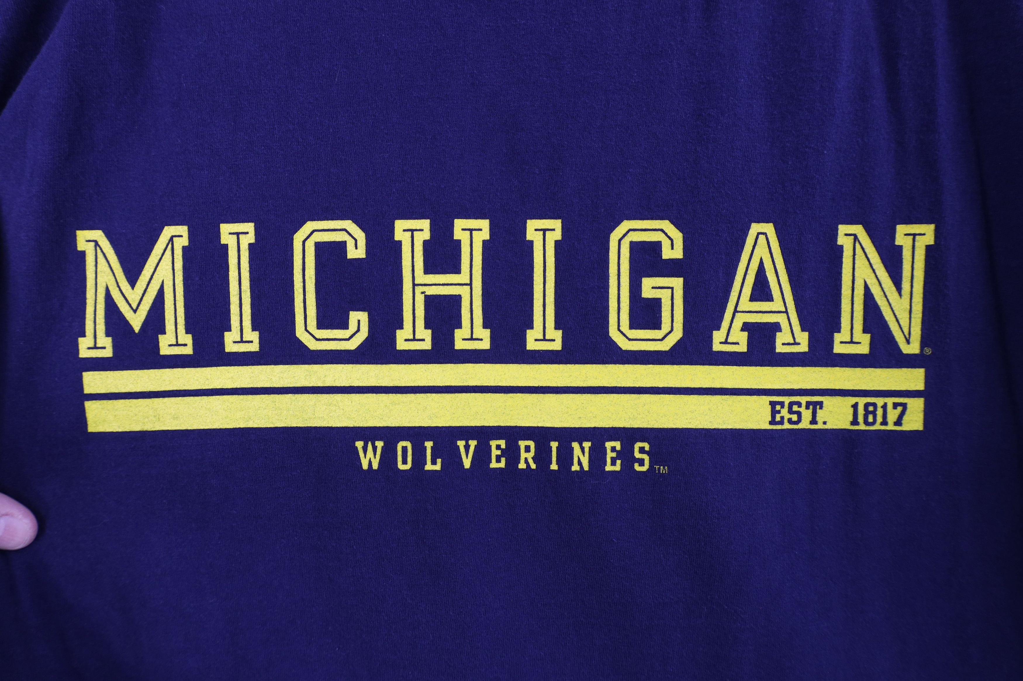 Starter Vintage 90s Starter University Michigan Long Sleeve T-Shirt Size US L / EU 52-54 / 3 - 4 Thumbnail