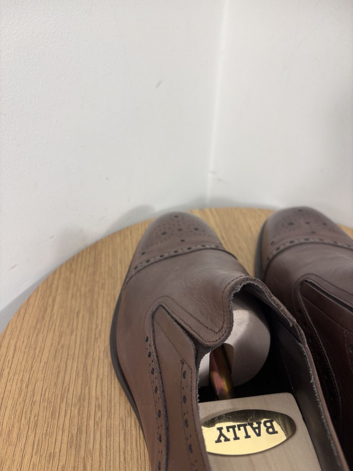 Baldinini Baldinini Men’s Brown Leather Cap Toe Slip On Dress Shoes Size US 12 / EU 45 - 16 Thumbnail