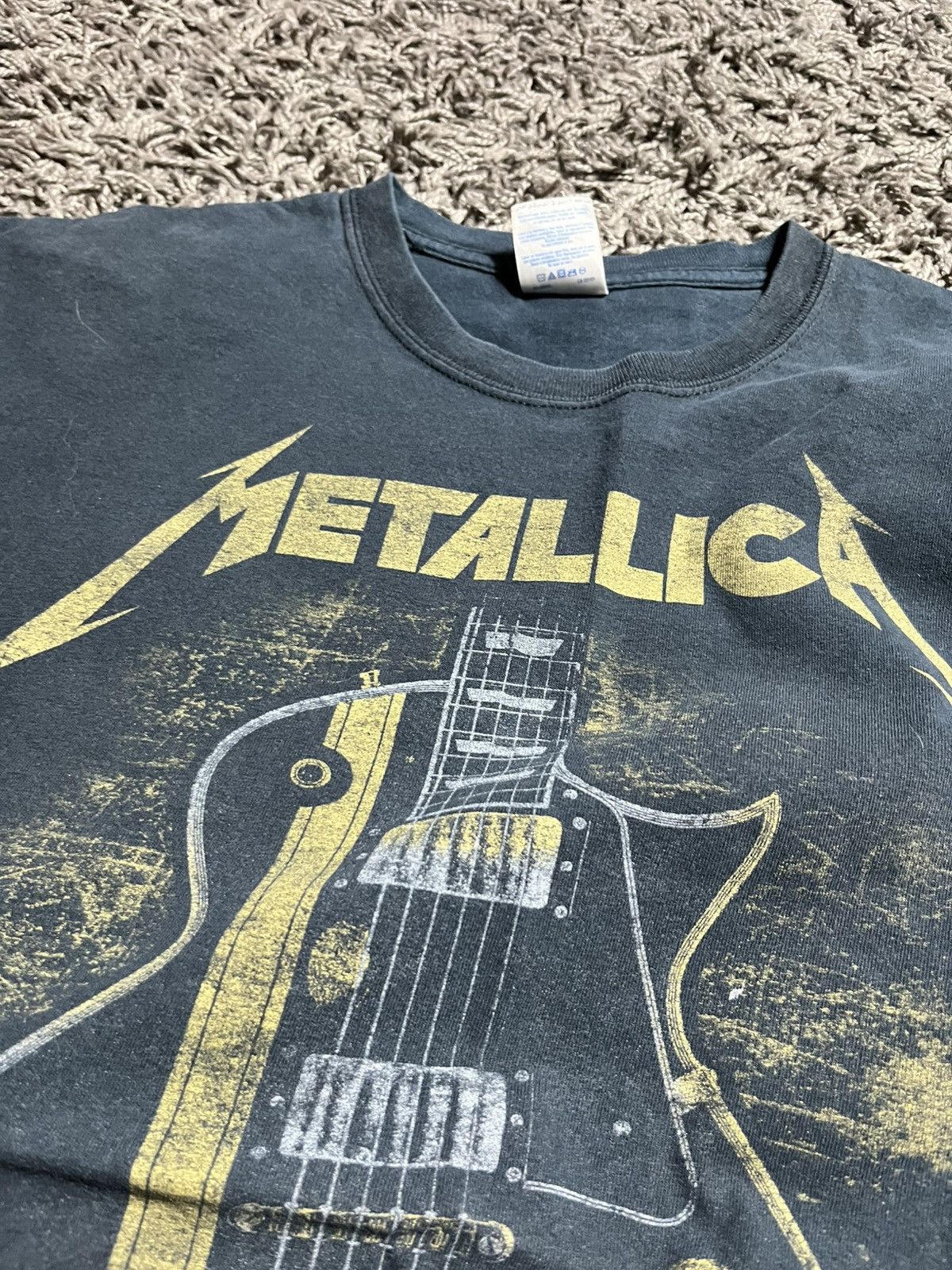 Metallica METALLICA VINTAGE Y2K COTTON GUITAR TIUR FADED TEE Size US XL / EU 56 / 4 - 5 Thumbnail