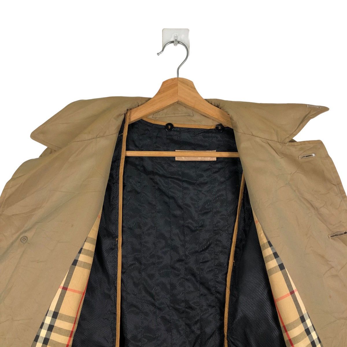 Japanese Brand 🔥VINTAGE LONG JACKET TRENCH NOVA CHECK DESIGN Size US M / EU 48-50 / 2 - 10 Thumbnail
