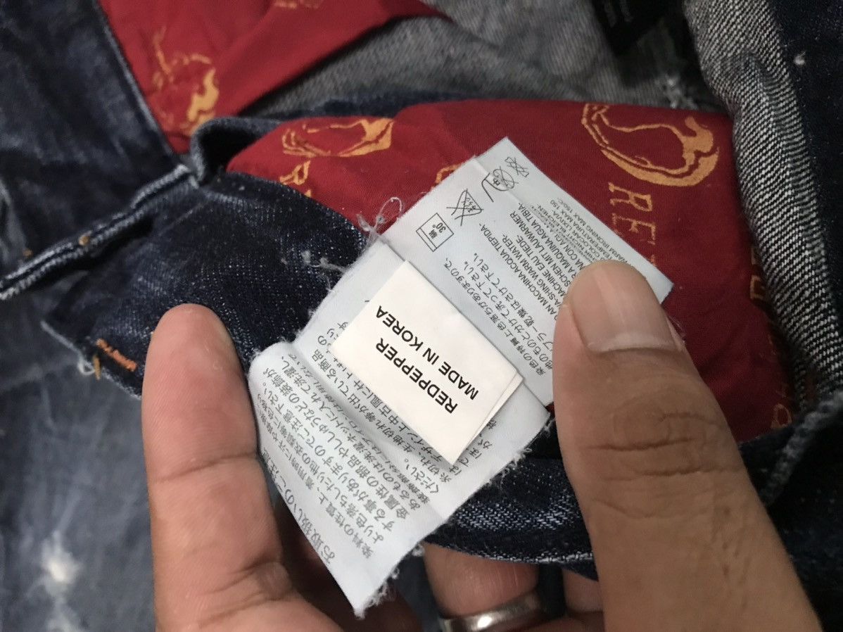 Japanese Brand 🔥🔥BEST OFFER🔥🔥RED PEPPER DENIM Skull Embroidery Jeans Size US 33 - 8 Thumbnail