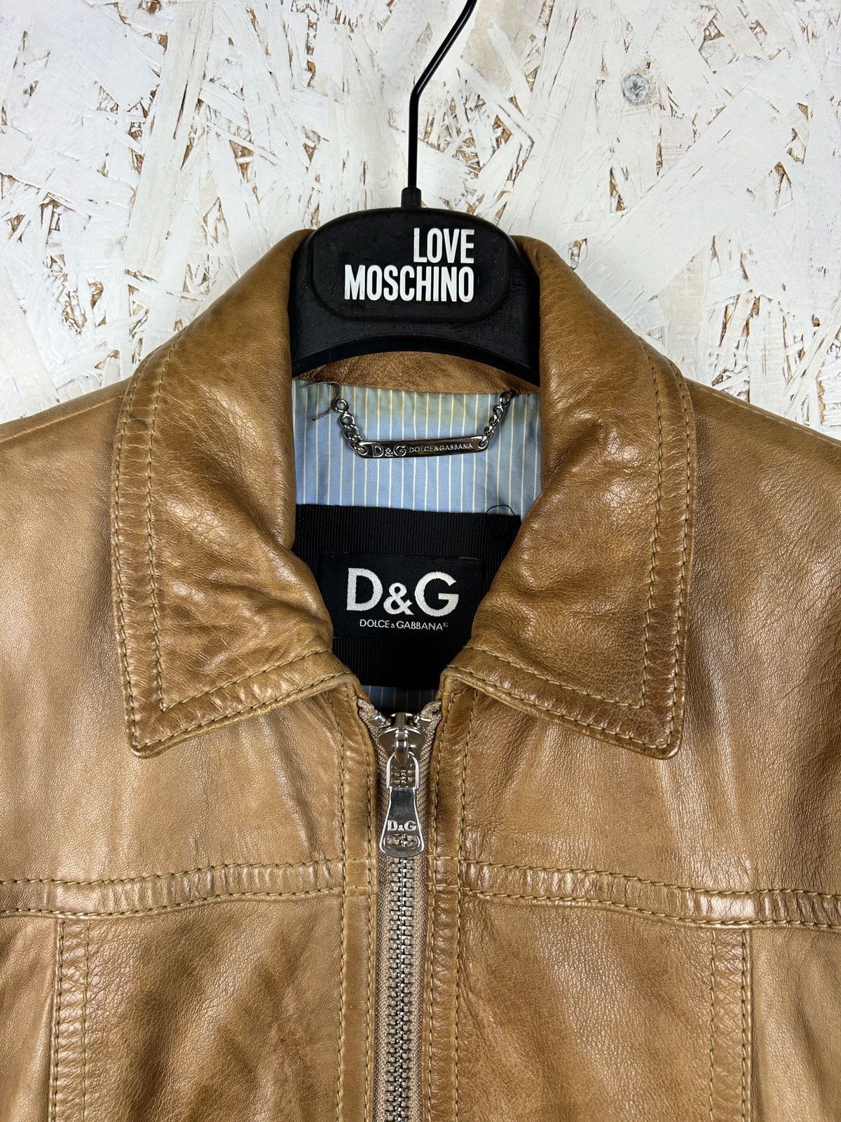 Dolce & Gabbana Vintage Dolce & Gabbana Brown Leather Aviator Bomber Jacket Size M / US 6-8 / IT 42-44 - 2 Thumbnail