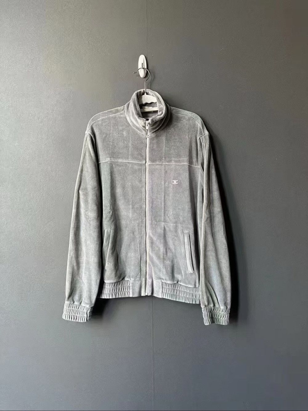 Celine Celine Velour Logo Zip Jacket Size L Size US L / EU 52-54 / 3 - 1 Thumbnail