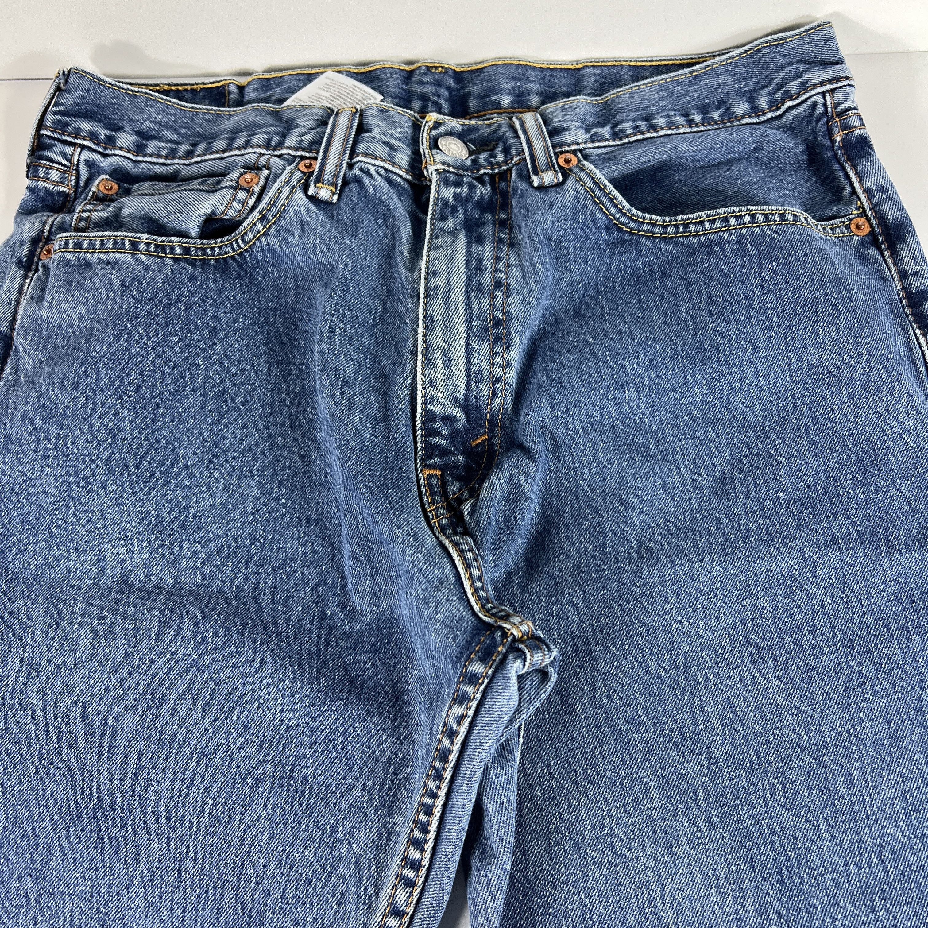 Levi's Levi's Jeans 505 Straight Leg Blue Faded Cotton Denim Size US 34 / EU 50 - 3 Thumbnail