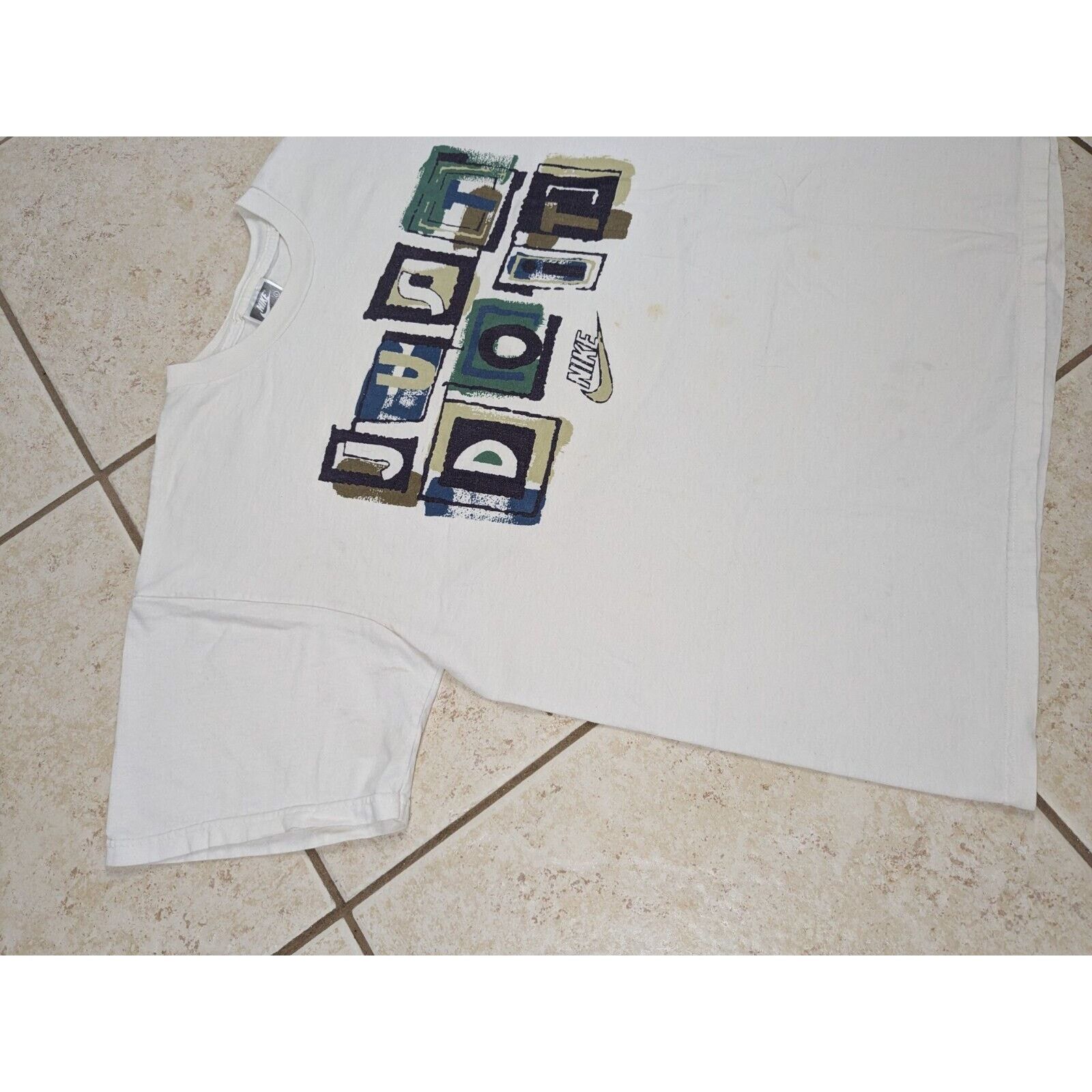 Nike Vtg Nike Just Do It Spell Out White T Shirt L USA Tag 1990's Size US L / EU 52-54 / 3 - 2 Thumbnail