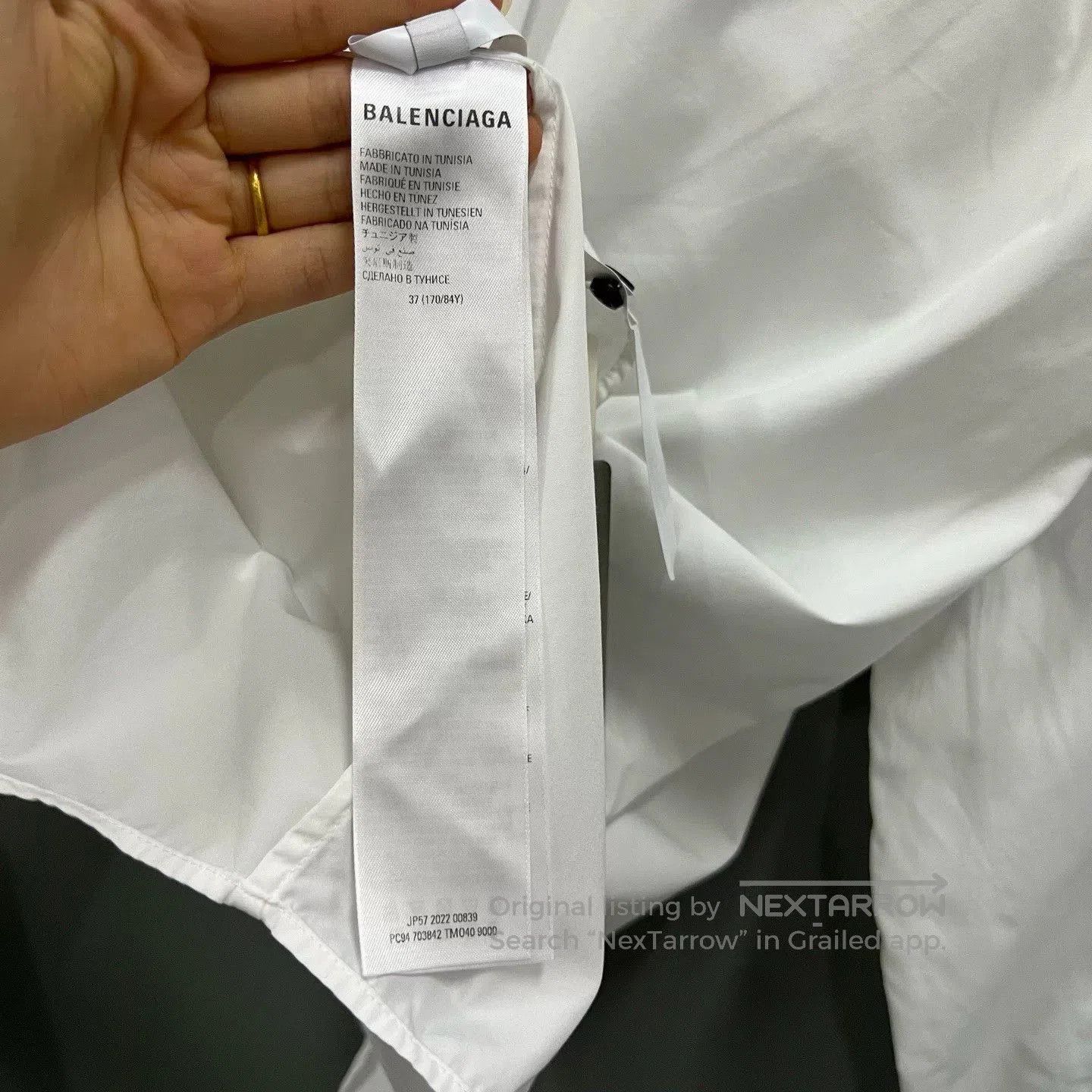 Balenciaga balenciaga white bb embroidered shirt. Size US M / EU 48-50 / 2 - 4 Thumbnail
