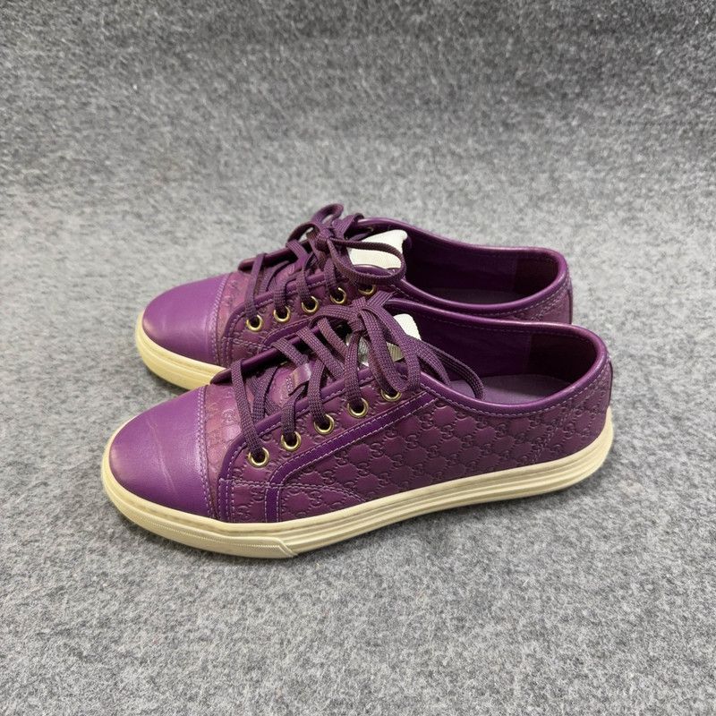 Gucci Gucci Purple Print Sneakers 0079 Size US 5.5 / EU 38 - 1 Thumbnail