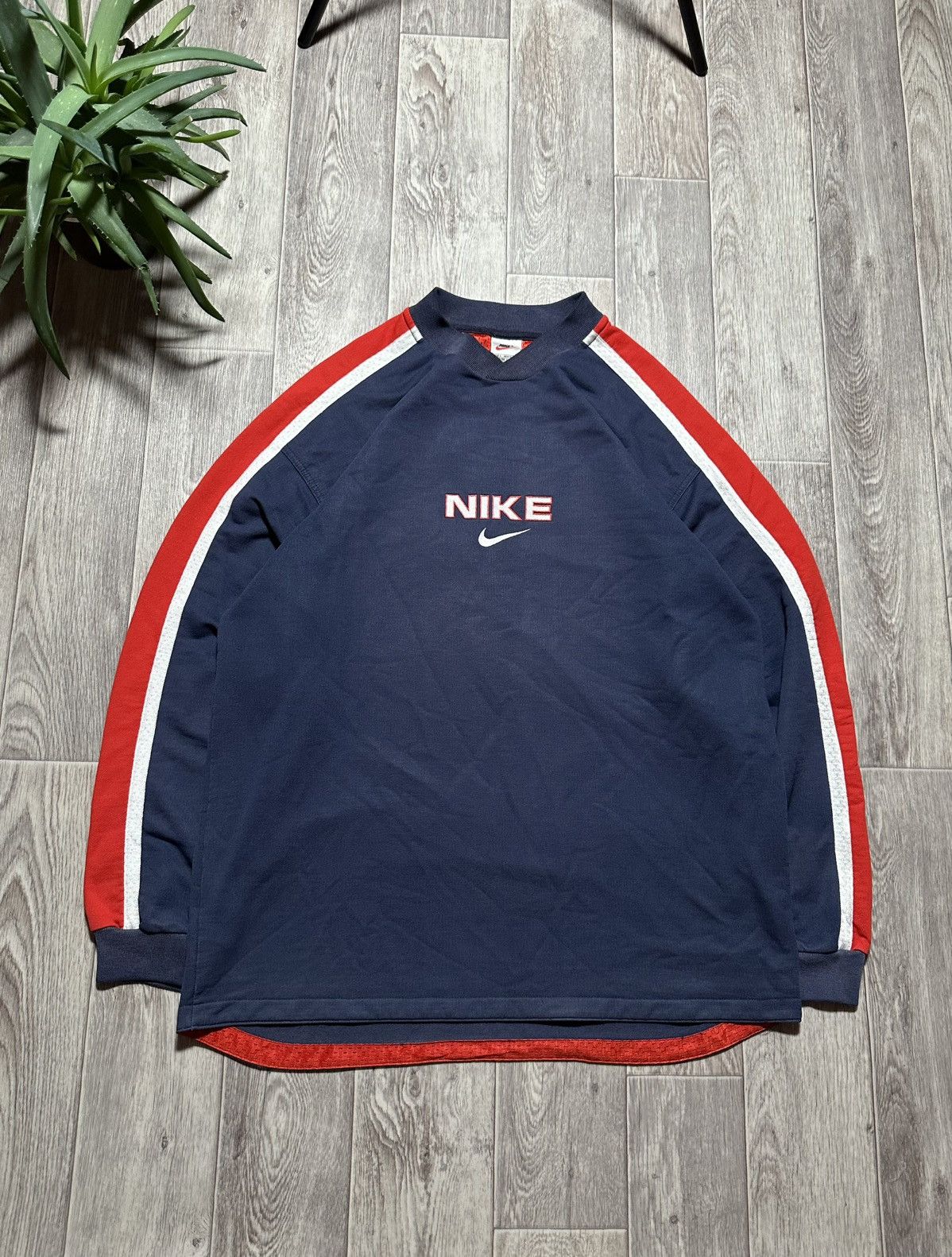 Nike Vintage Nike Double Logo Boxy Fit Sweatshirt Size US L / EU 52-54 / 3 - 1 Thumbnail