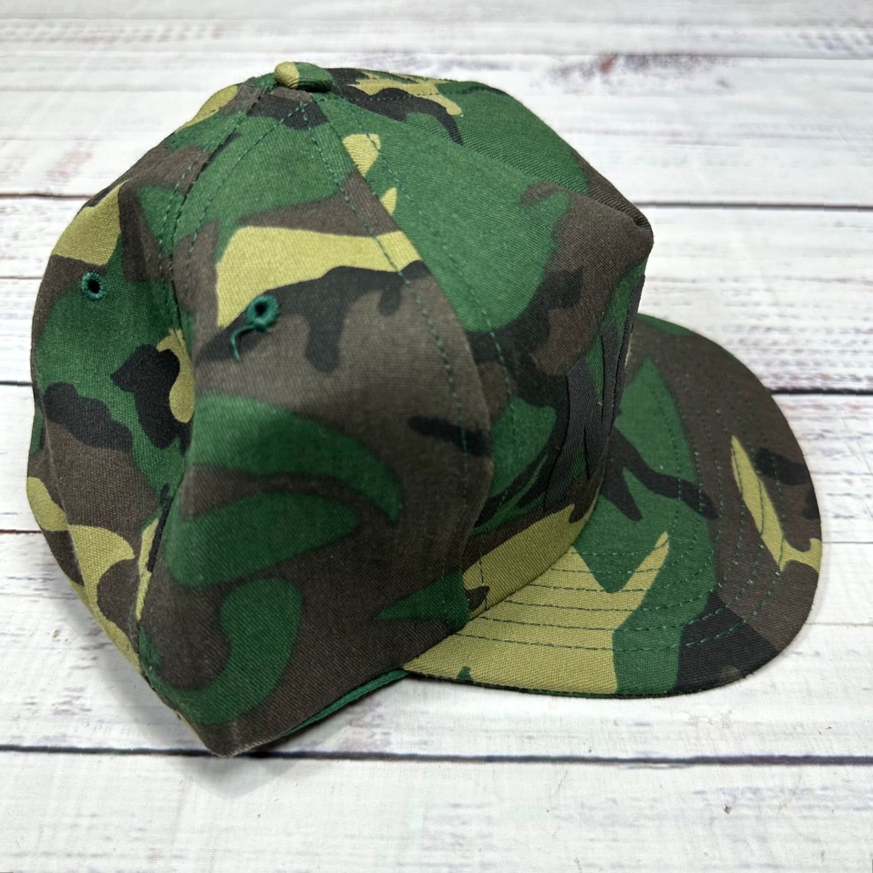Bally Vtg NCOA Air Force Green Camo Snapback Ball Cap OS Adjustable USA Made Hat Mens Green Camo Baseball Cap OS Adjustable US Made Size ONE SIZE - 4 Thumbnail