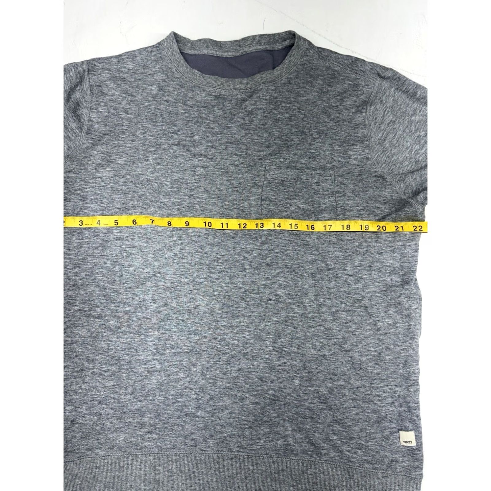 Vuori Vuori Jeffreys Pullover Sweatshirt Mens Large Gray Crew Neck Long Sleeve Pocket Size US L / EU 52-54 / 3 - 2 Thumbnail