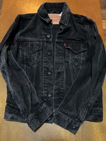 image of Levis Vintage Clothing Vintage Levis Strauss Mens Black Denim Jacket (Size Small)