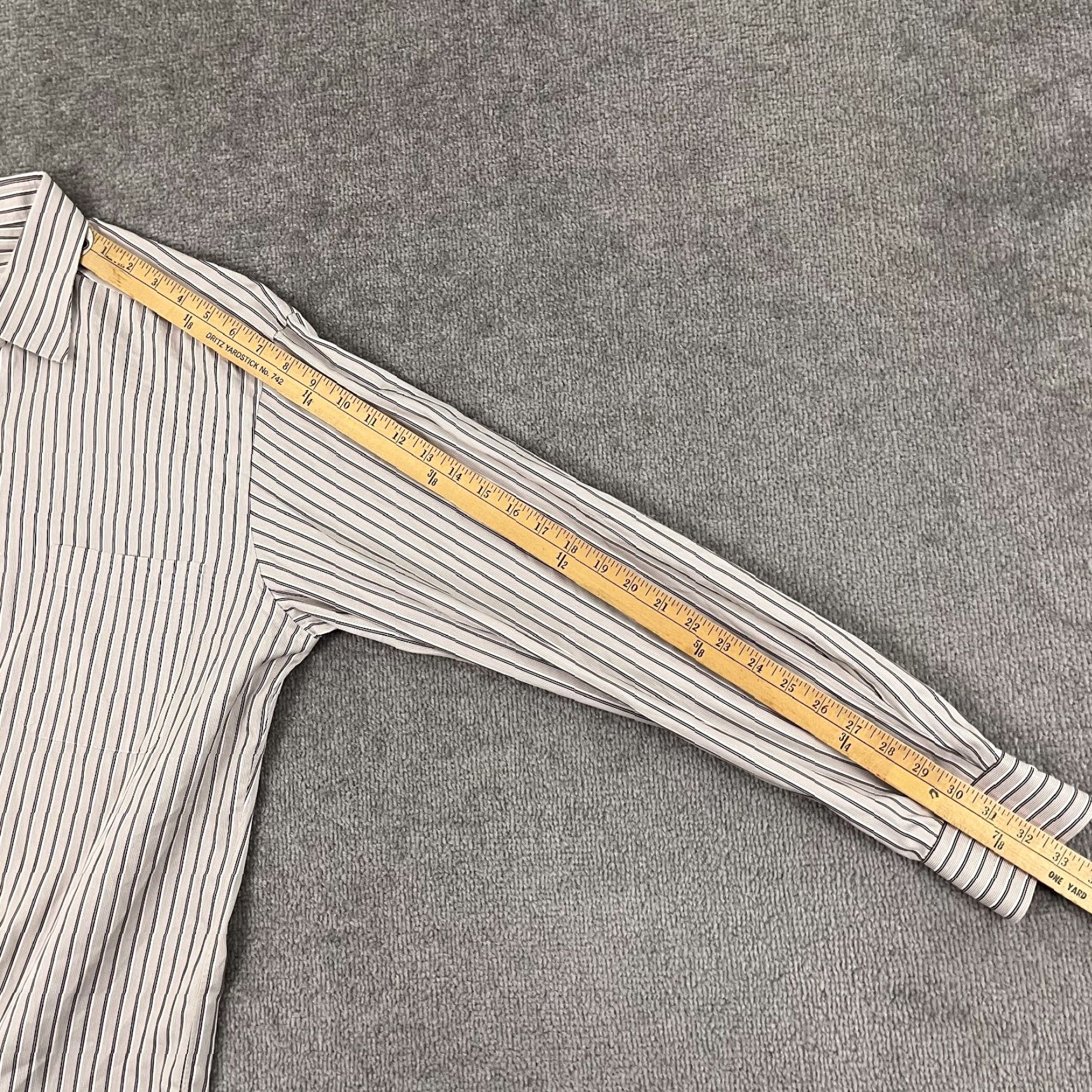 Ermenegildo Zegna Ermenegildo Zegna Dress Shirt Mens Large 16 Muted Pink Striped Long Sleeve Button Up Size 42R - 7 Thumbnail