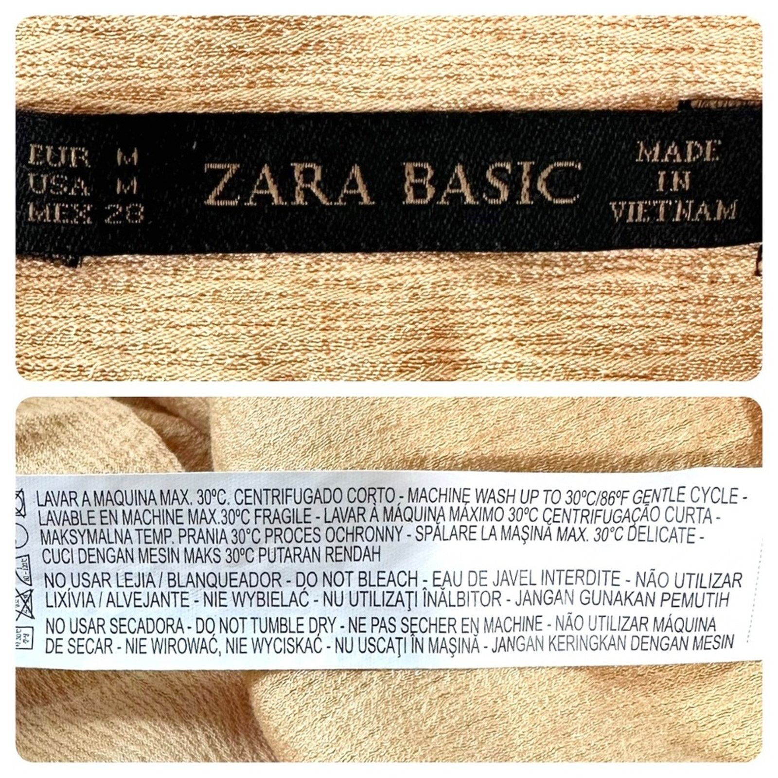 Zara Boho Chic Square Neck Dress Crochet Detailing Dropped Waist Size M / US 6-8 / IT 42-44 - 5 Thumbnail