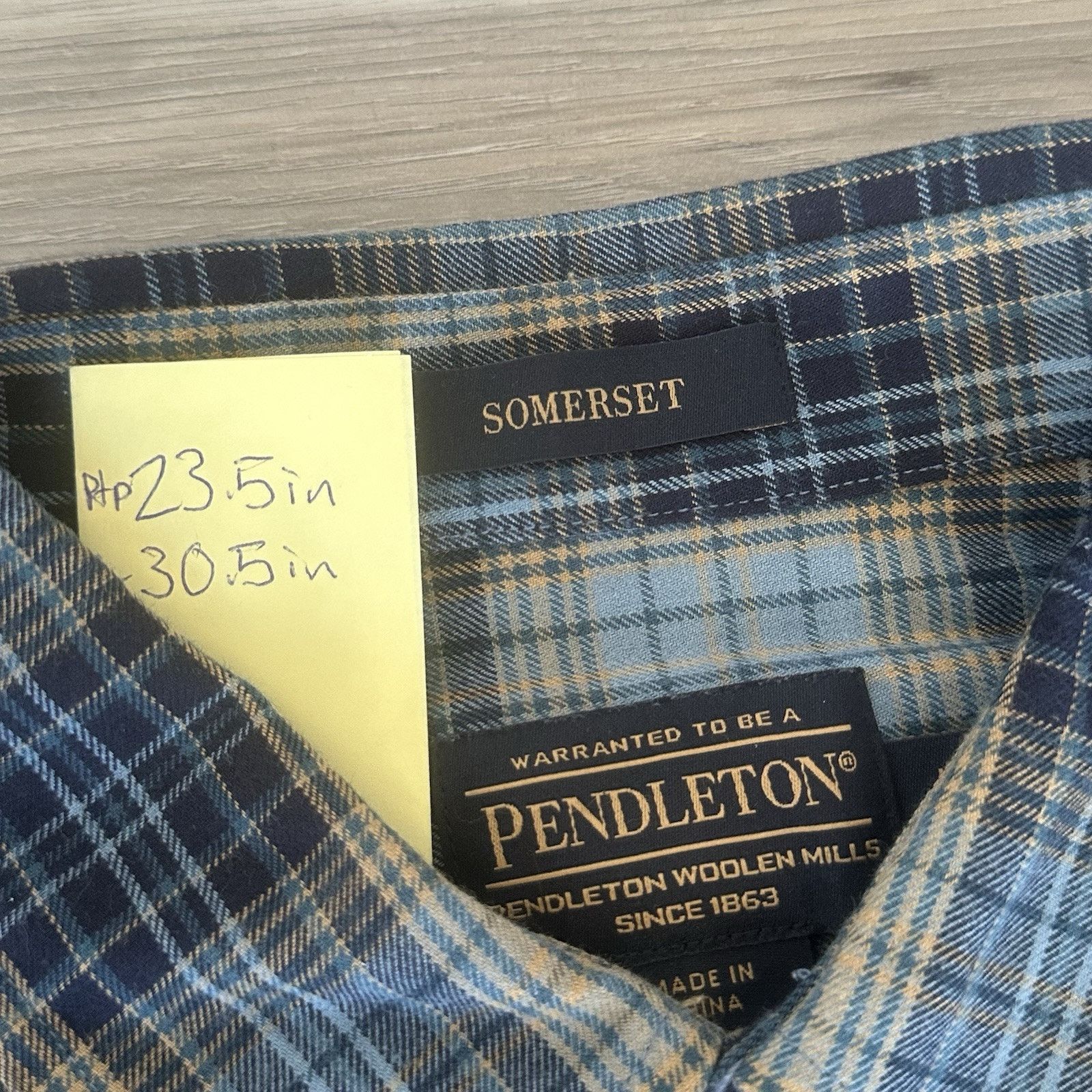 Pendleton Pendleton Shirt Mens L Fairbanks Cotton Button Up Blue Plaid Size US L / EU 52-54 / 3 - 5 Thumbnail