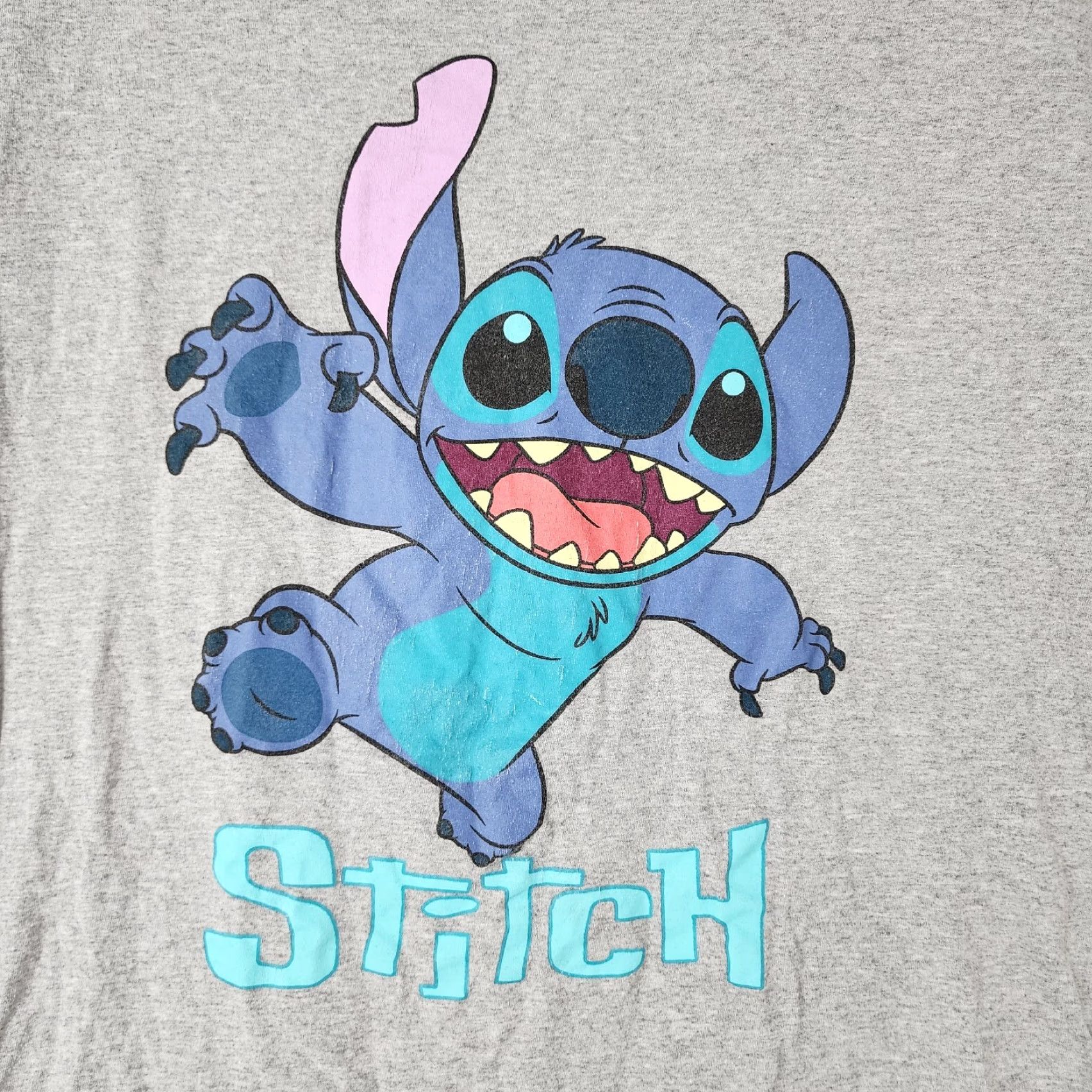 Disney DISNEY Stitch Graphic Tee Short Sleeve Gray Size L Womens LILO AND STITCH Size 36" / US 14 / IT 50 - 2 Thumbnail