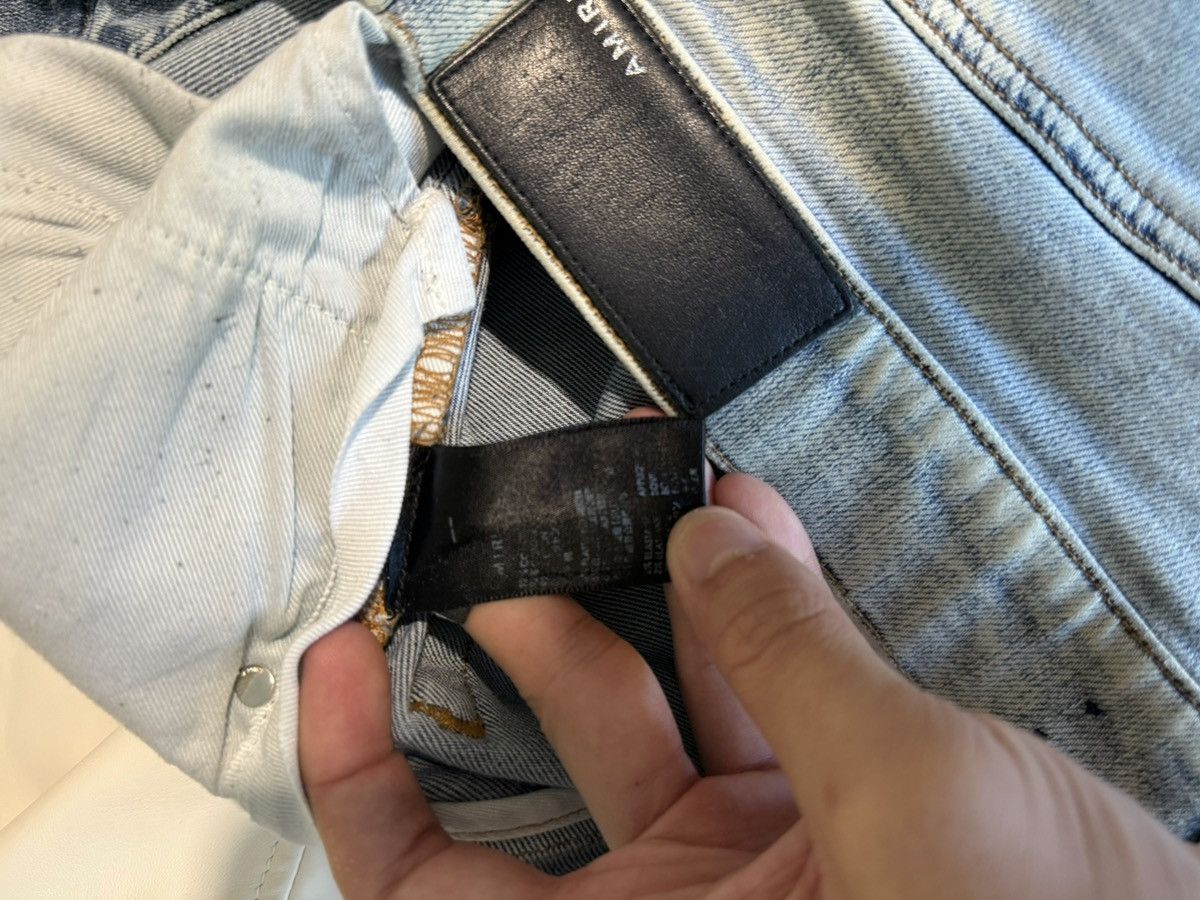 Amiri Amiri Blue MX1 Denim Black Leather Patches Size US 34 / EU 50 - 6 Thumbnail