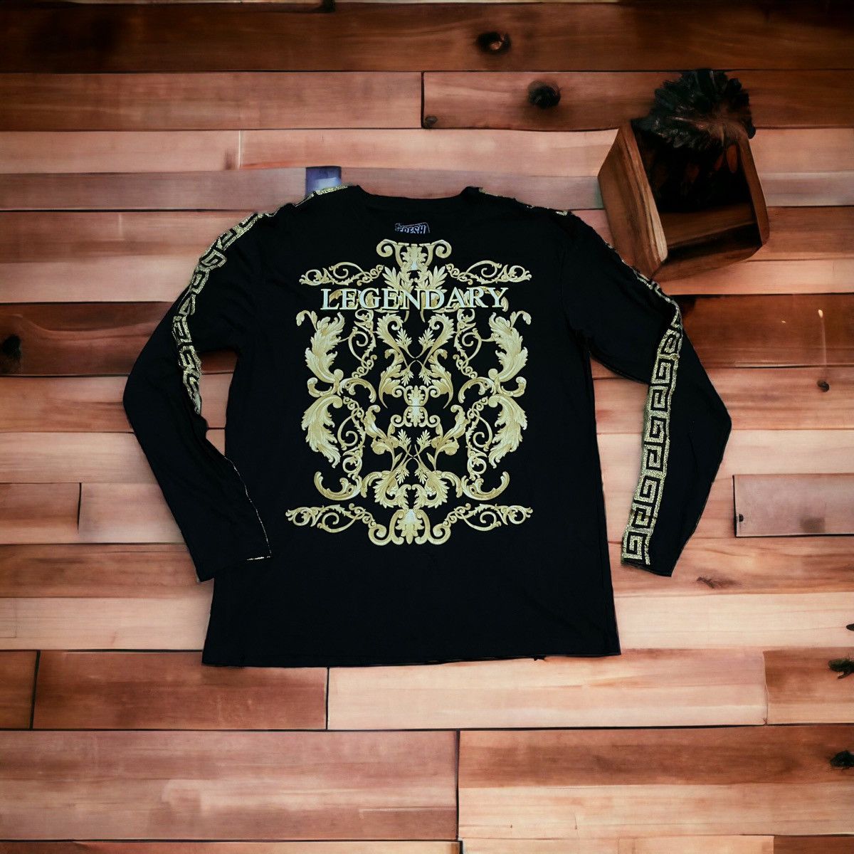 Affliction Fresh Laundry Legendary Striped Gold Tee Size US L / EU 52-54 / 3 - 1 Thumbnail