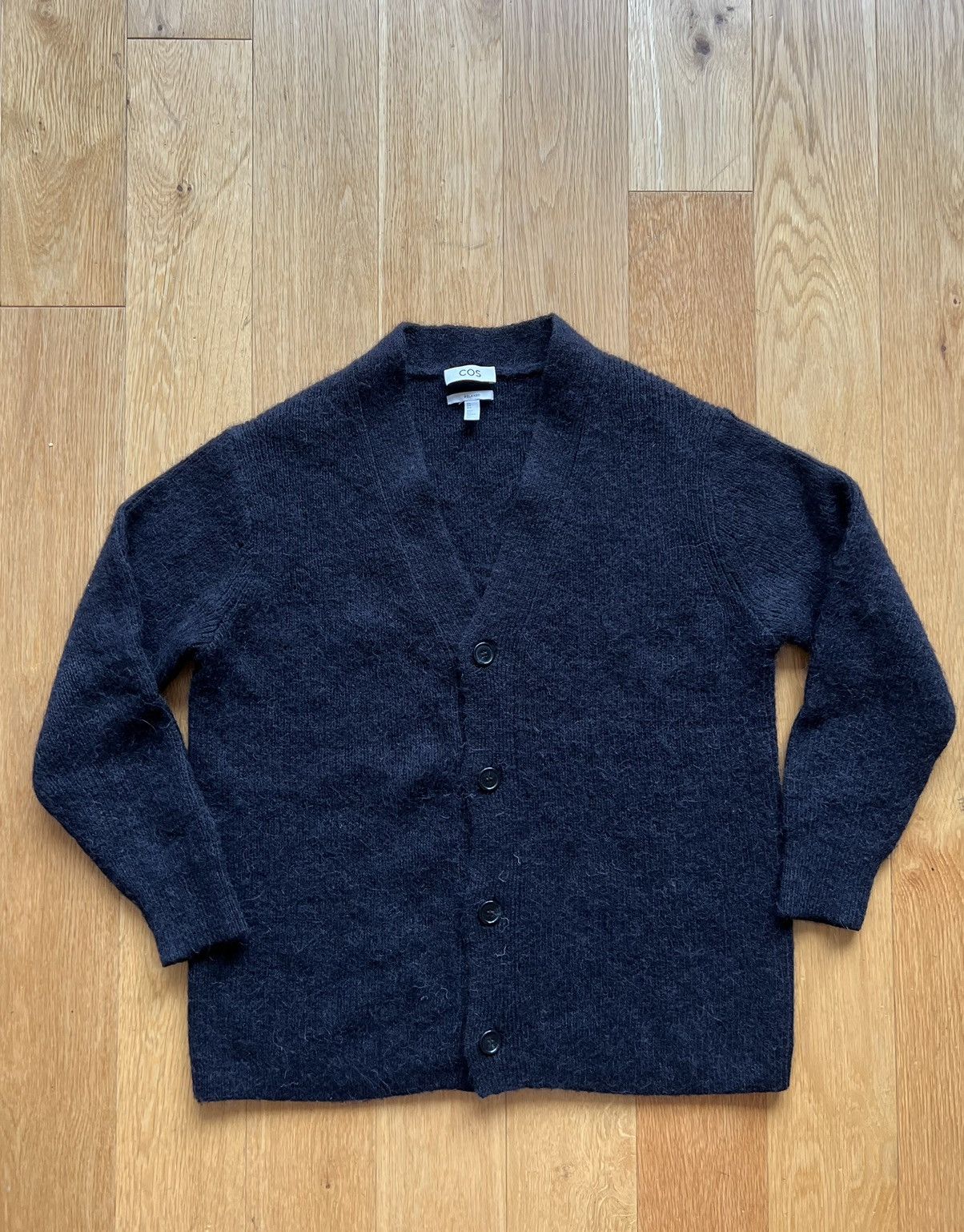 image of Cos Black Essentials Cardigan, Men's (Size Medium)