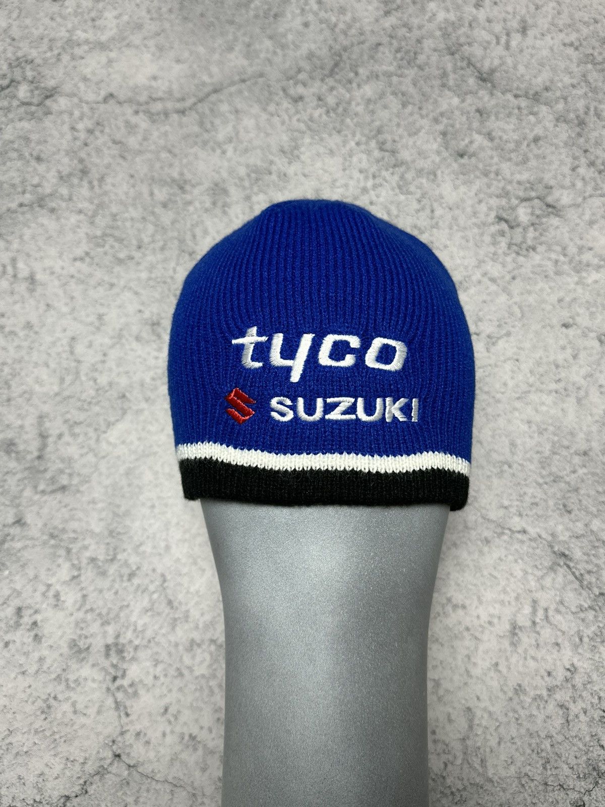 Vintage Vintage Suzuki Tyco Blue Racing Beanie Hat Size ONE SIZE - 10 Thumbnail