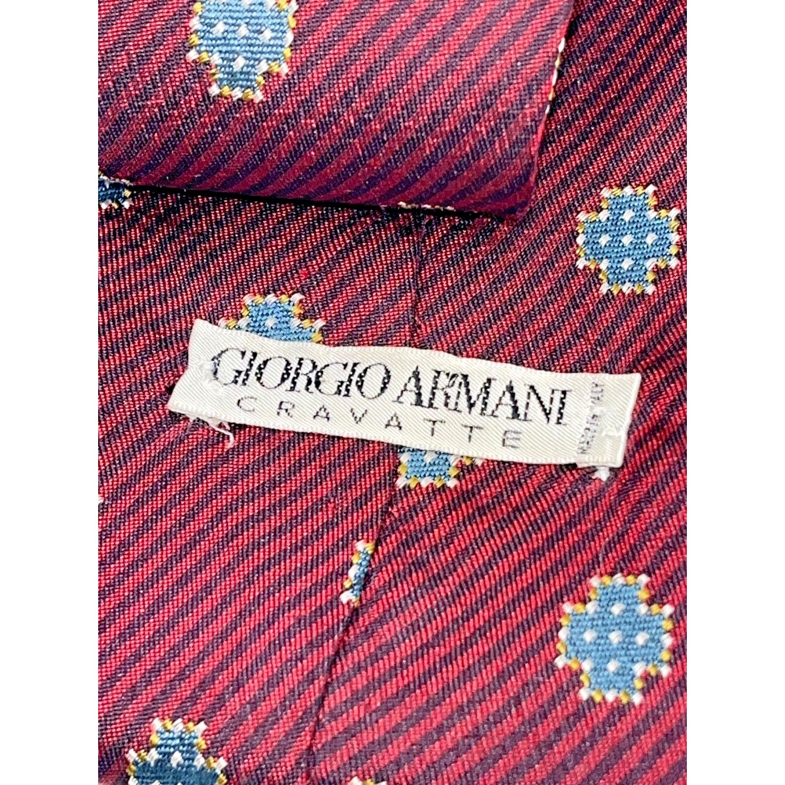 Giorgio Armani Giorgio Armani Aztec Mens Tie 100% Silk Cravatte Motif Size ONE SIZE - 7 Thumbnail