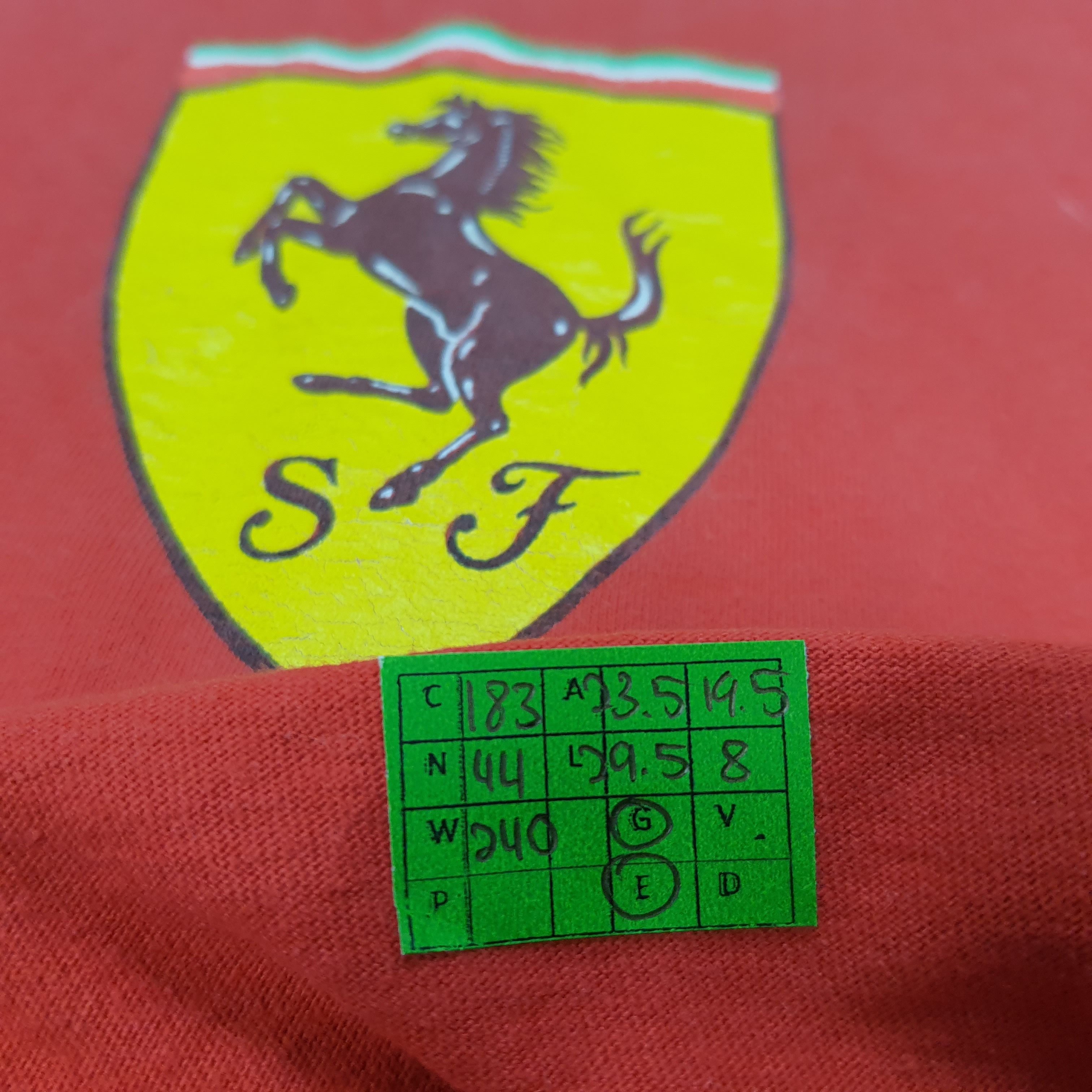 Ferrari × Vintage Vintage Ferrari Big Logo Motorsports Tshirt Size US XL / EU 56 / 4 - 8 Thumbnail