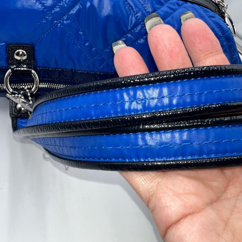 Coach Coach RARE Poppy Blue Ice Ski Bunny Glam Tote with Two Acrylic Tags Size ONE SIZE - 11 Thumbnail
