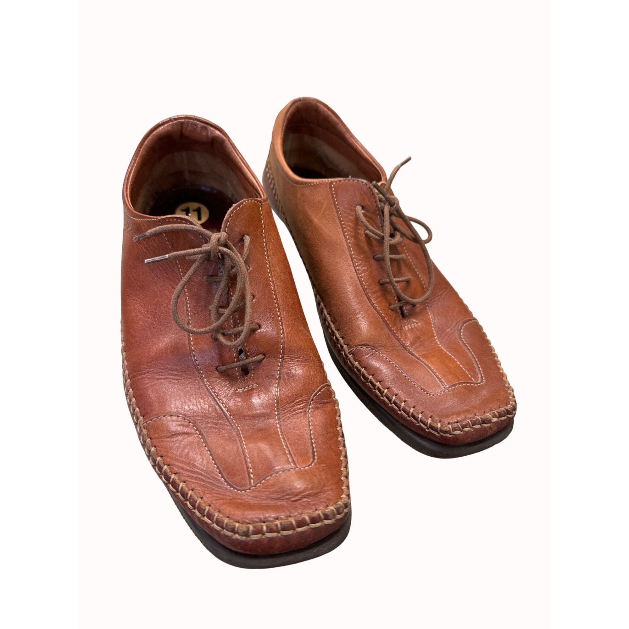 Designer La Bottega Delle Pelli Italian men’s leather dress shoes siz Size US 11 / EU 44 - 1 Thumbnail