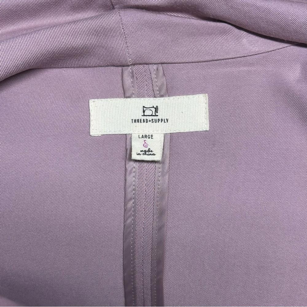 Designer Thread & Supply Rose Mauve Waterfall Duster Trench, Large Size L / US 10 / IT 46 - 9 Thumbnail