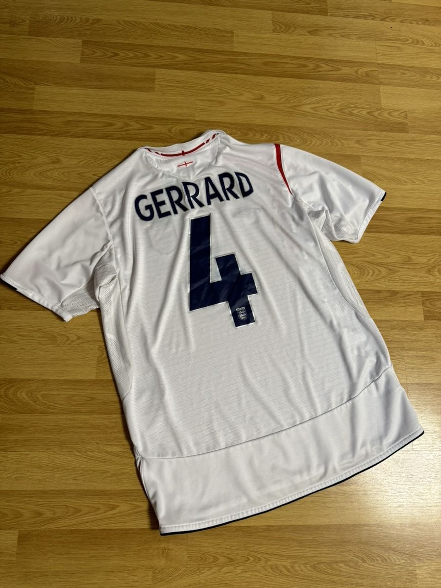 Umbro × Vintage Blokecore ⚽️ England 2005 - 2007 home #4 GERRARD football kit Size US L / EU 52-54 / 3 - 16 Thumbnail