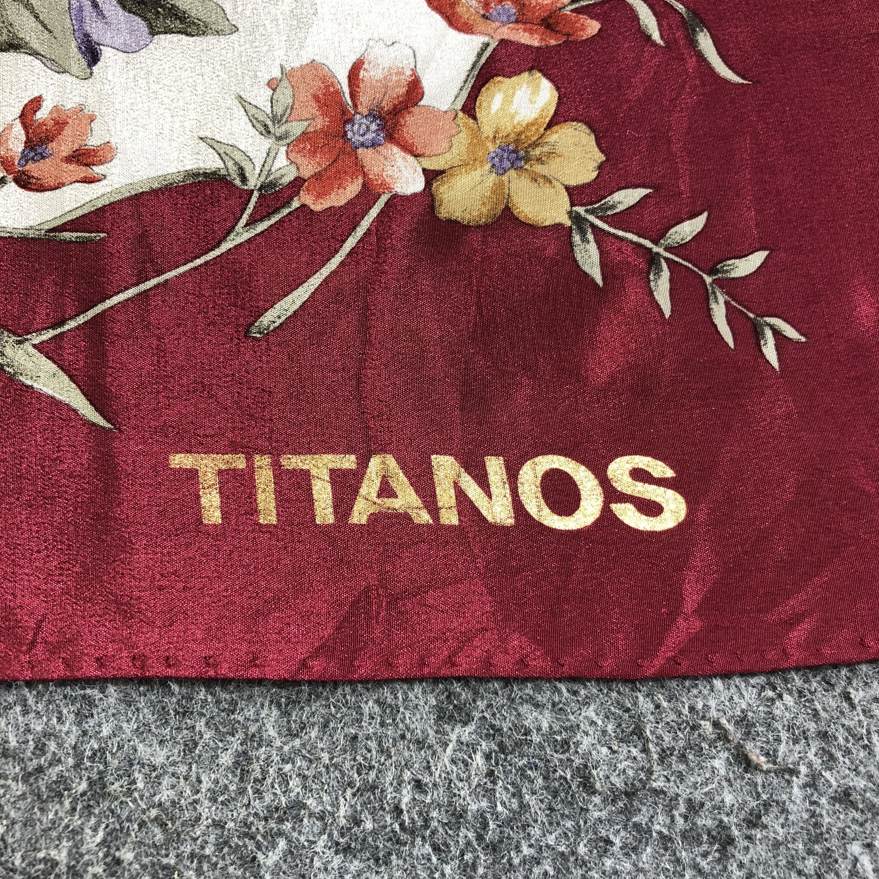 Japanese Brand Titanos Luxury Silk Scarf M505 Size ONE SIZE - 3 Thumbnail