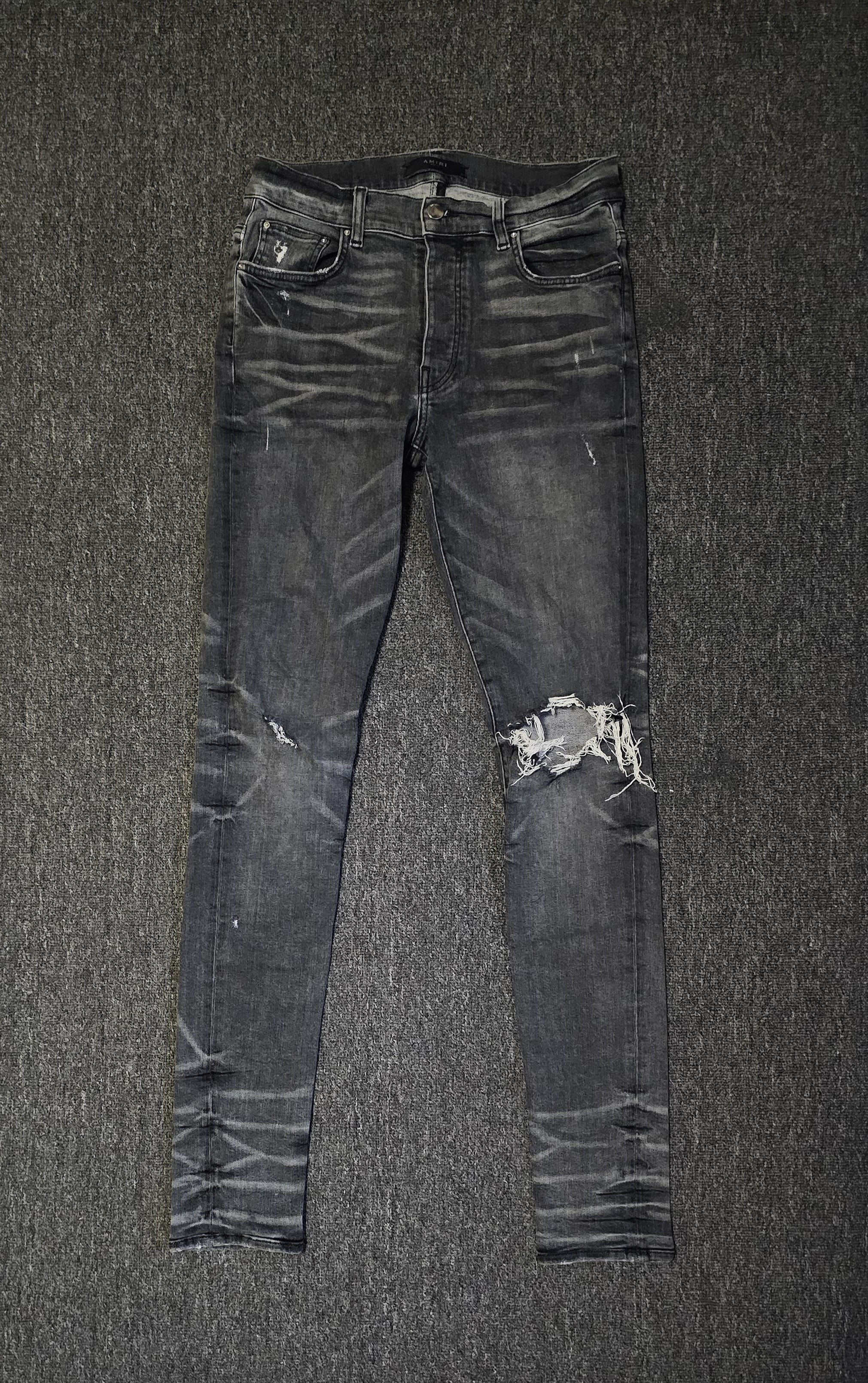Amiri Amiri Men's Rip Jeans Size 32 Size US 31 - 1 Thumbnail