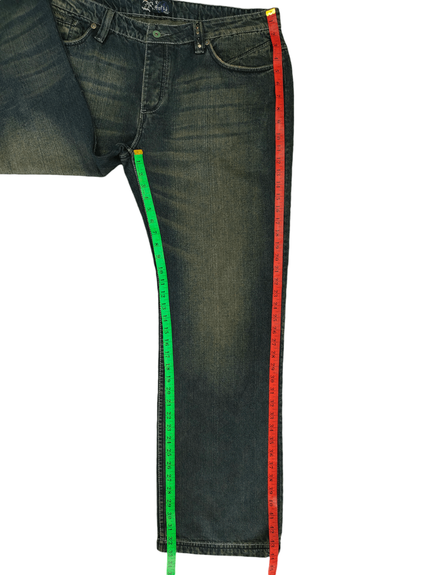 Antik Denim Vintage Y2k Antik Denim Studded Tribal Pocket Loose Jeans Size US 40 / EU 56 - 11 Thumbnail