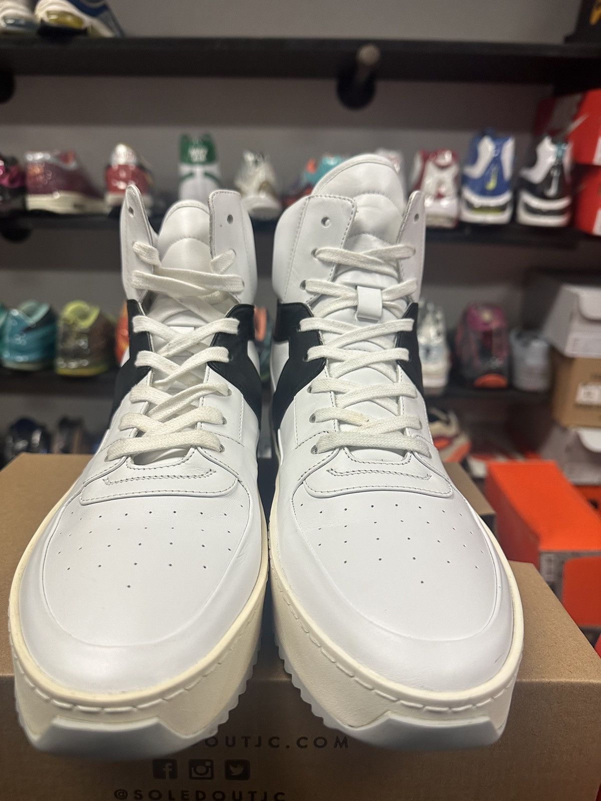 image of Fear Of God Basketball High Pre Owned Size 10Replacement Box Shoes in White, Men's