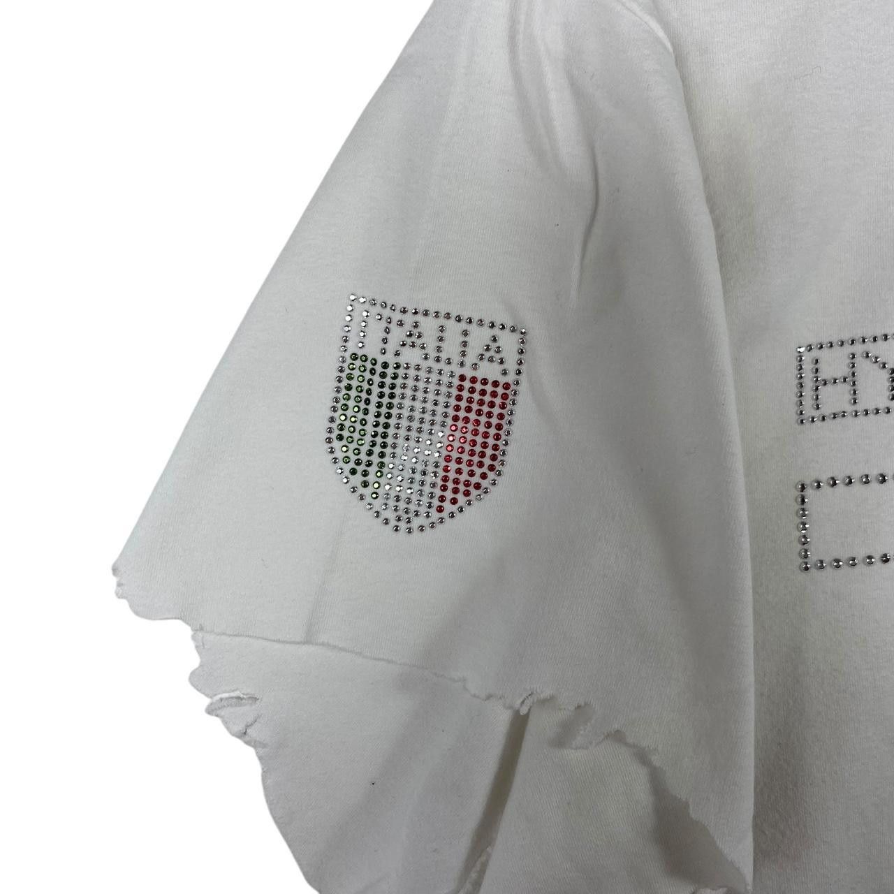 HYDROGEN HYDROGEN ITALIA ARMY Bling Swarovski Skull Bones Tee Shirt Size XL / US 12-14 / IT 48-50 - 3 Thumbnail