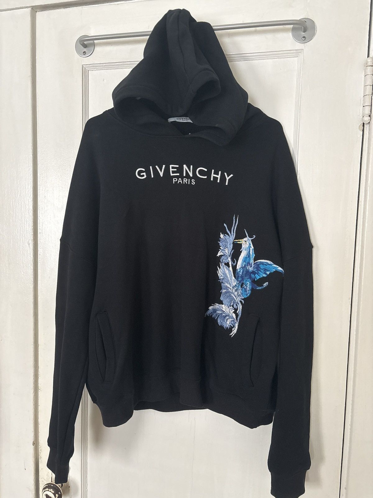 Givenchy GIVENCHY Birds Embroidery Black Hoodie Size US XL / EU 56 / 4 - 1 Thumbnail