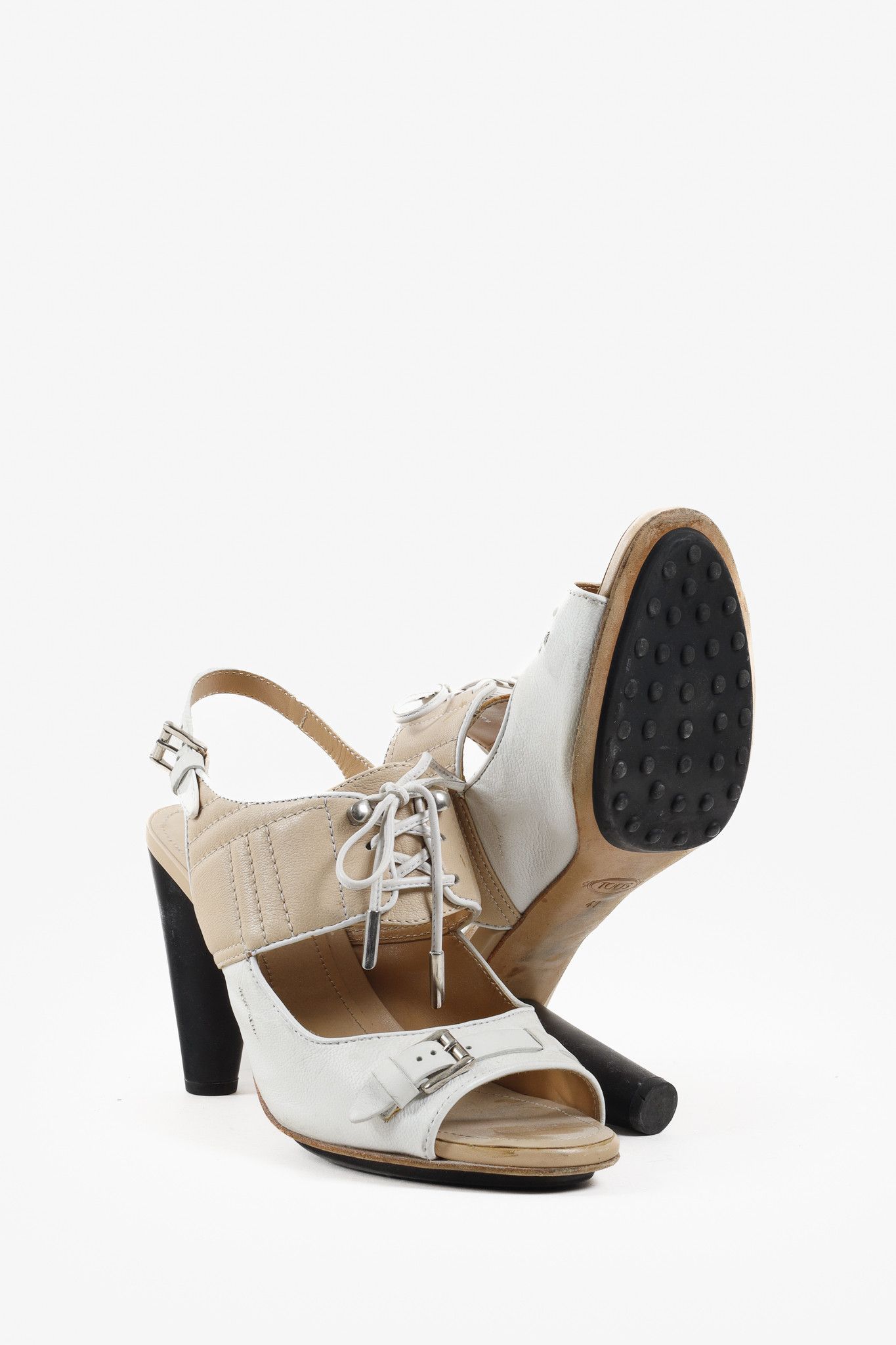 Tod's Tod's High Heel Ankle Sandals Size US 10.5 / IT 40.5 - 4 Thumbnail